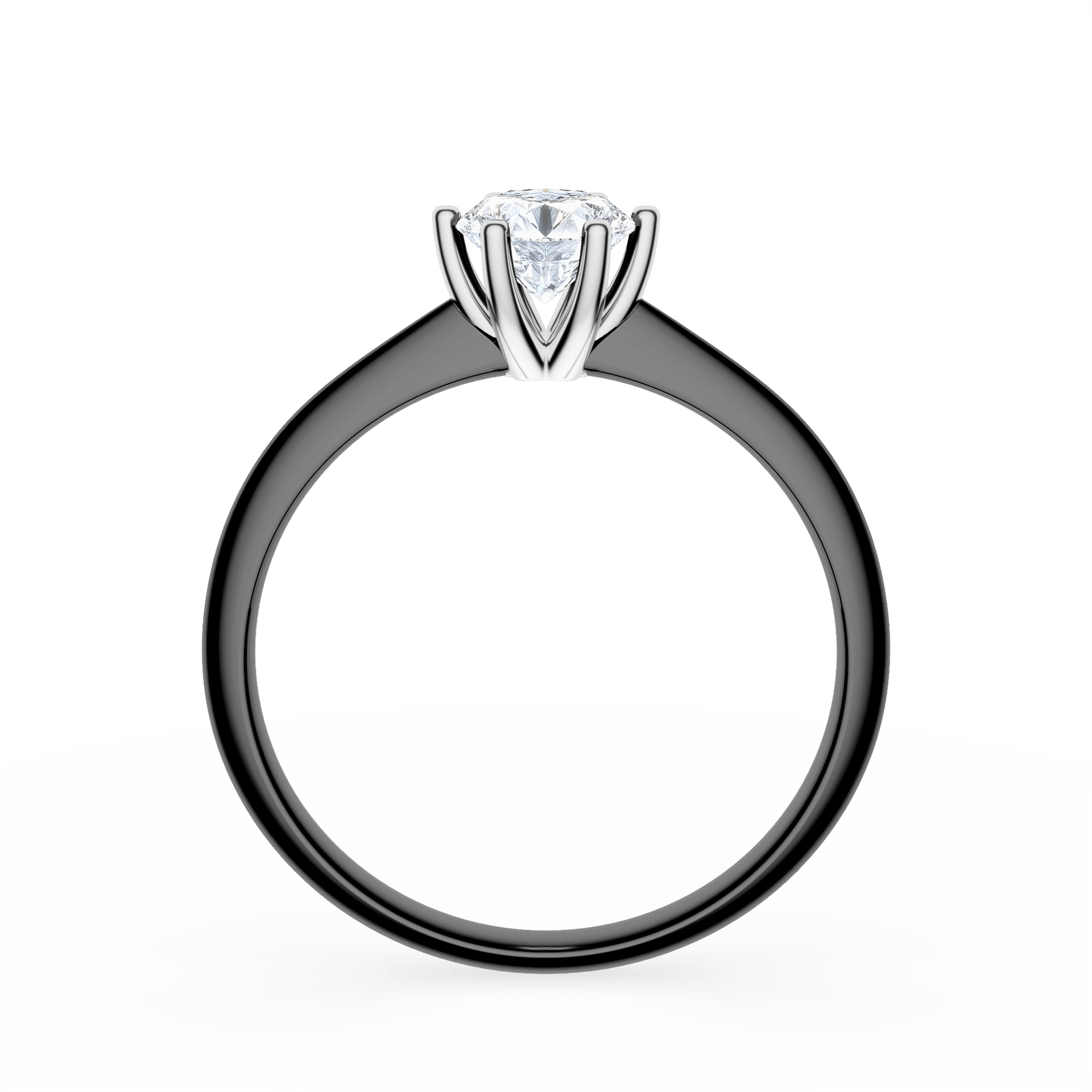 Pierścionek zaręczynowy My Love z czarnego złota z diamentem laboratoryjnym 0,50ct