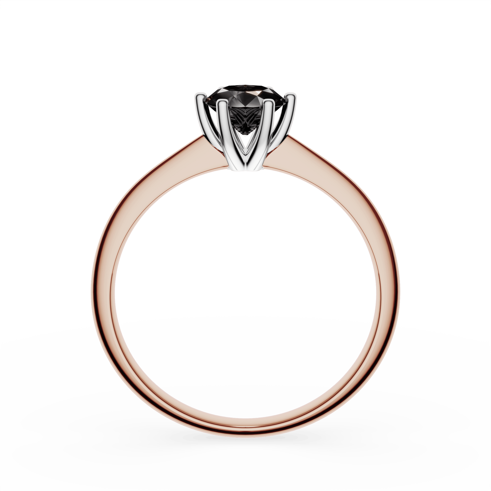 Pierścionek zaręczynowy My Love z różowego złota z czarnym diamentem laboratoryjnym 0,50ct