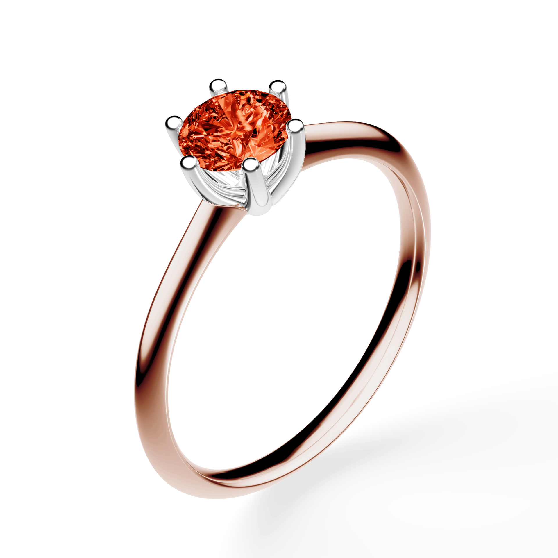 Pierścionek zaręczynowy My Love z różowego złota z czerwonym diamentem laboratoryjnym 0,50ct