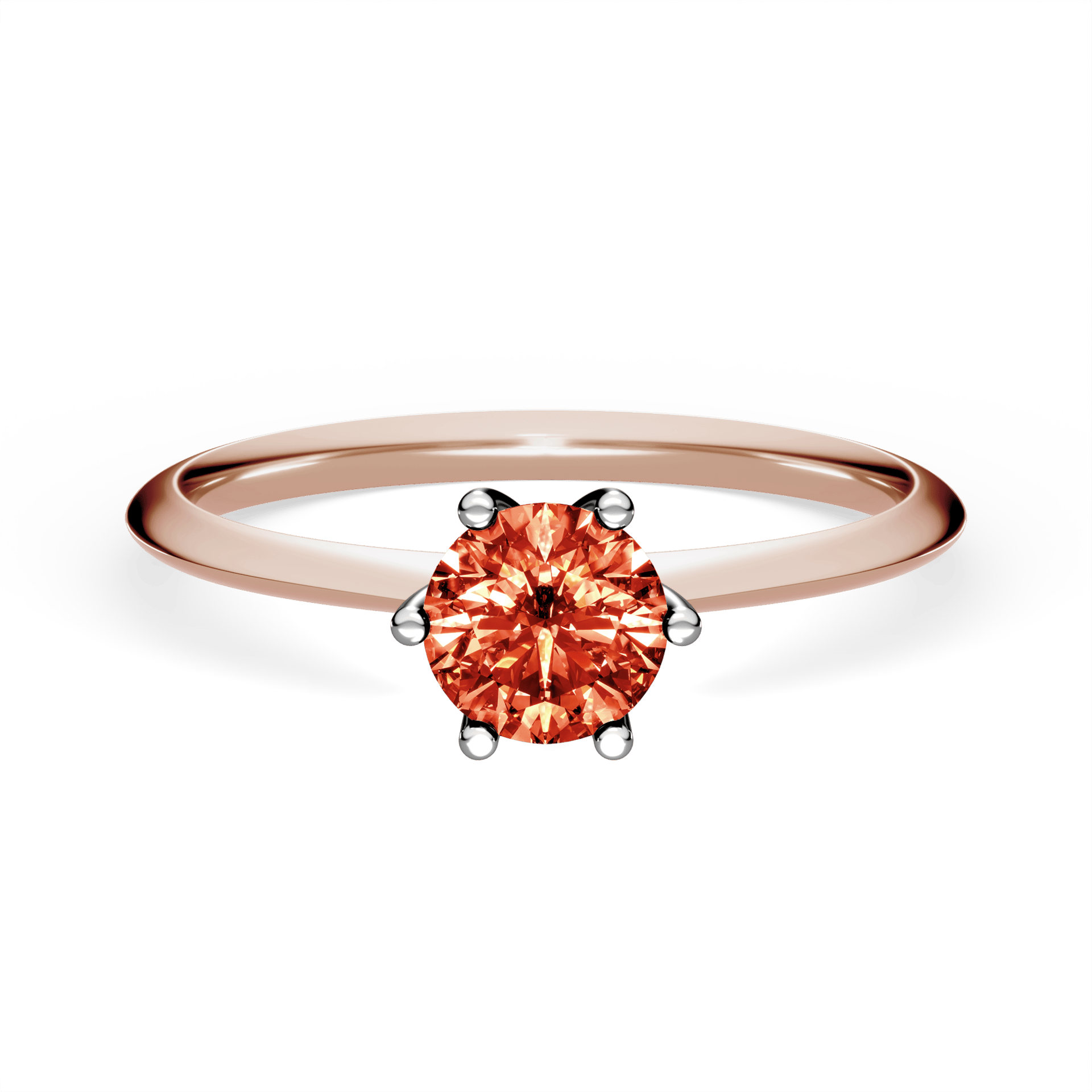 Pierścionek zaręczynowy My Love z różowego złota z czerwonym diamentem laboratoryjnym 0,50ct