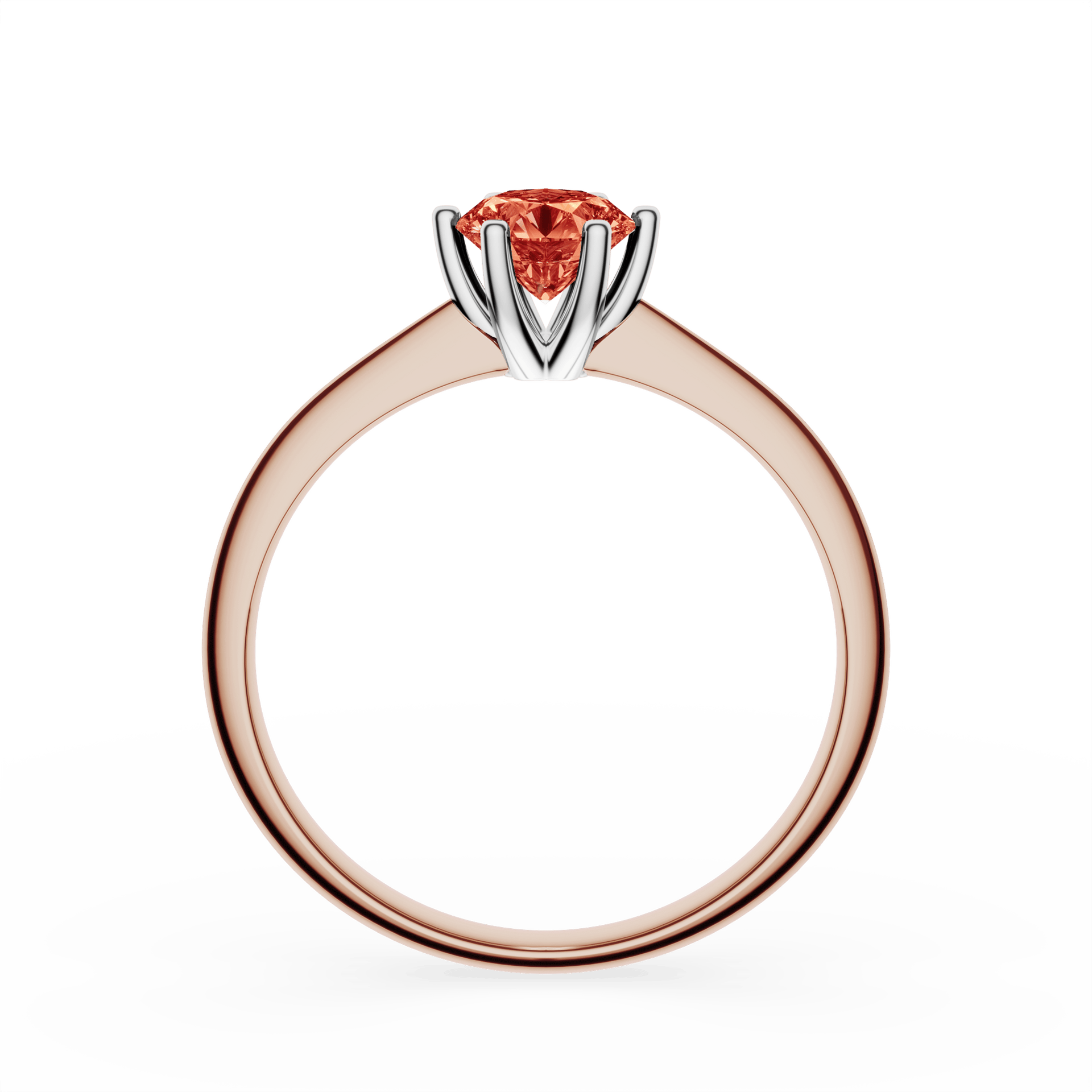 Pierścionek zaręczynowy My Love z różowego złota z czerwonym diamentem laboratoryjnym 0,50ct