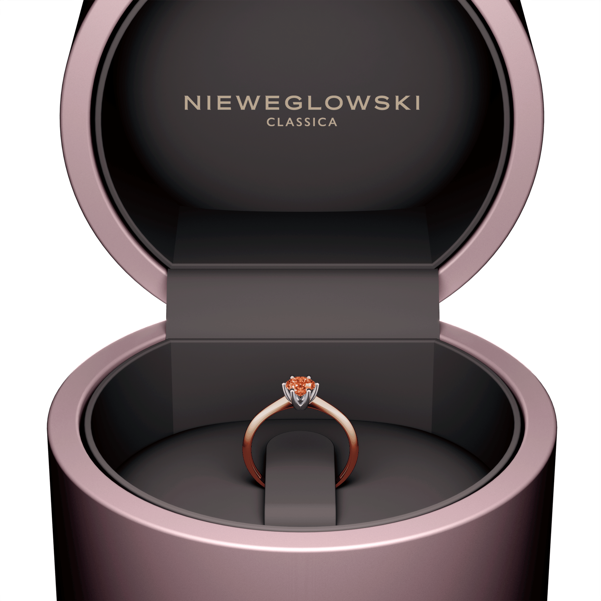 Pierscionek zareczynowy my love rozowe zloto diament lab czerwony 0 50ct 5