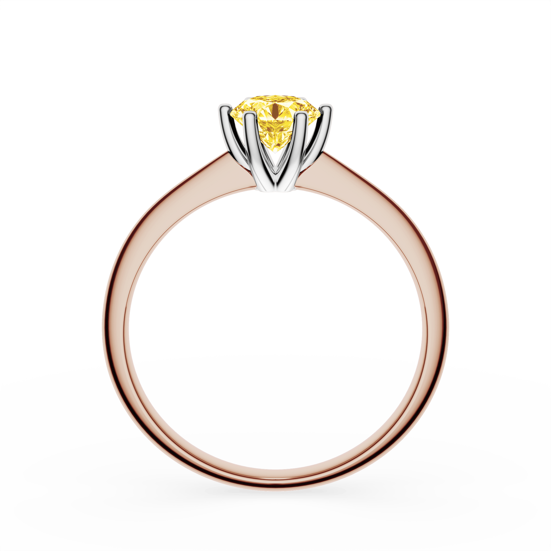 Pierścionek zaręczynowy My Love z różowego złota z żółtym diamentem laboratoryjnym 0,50ct