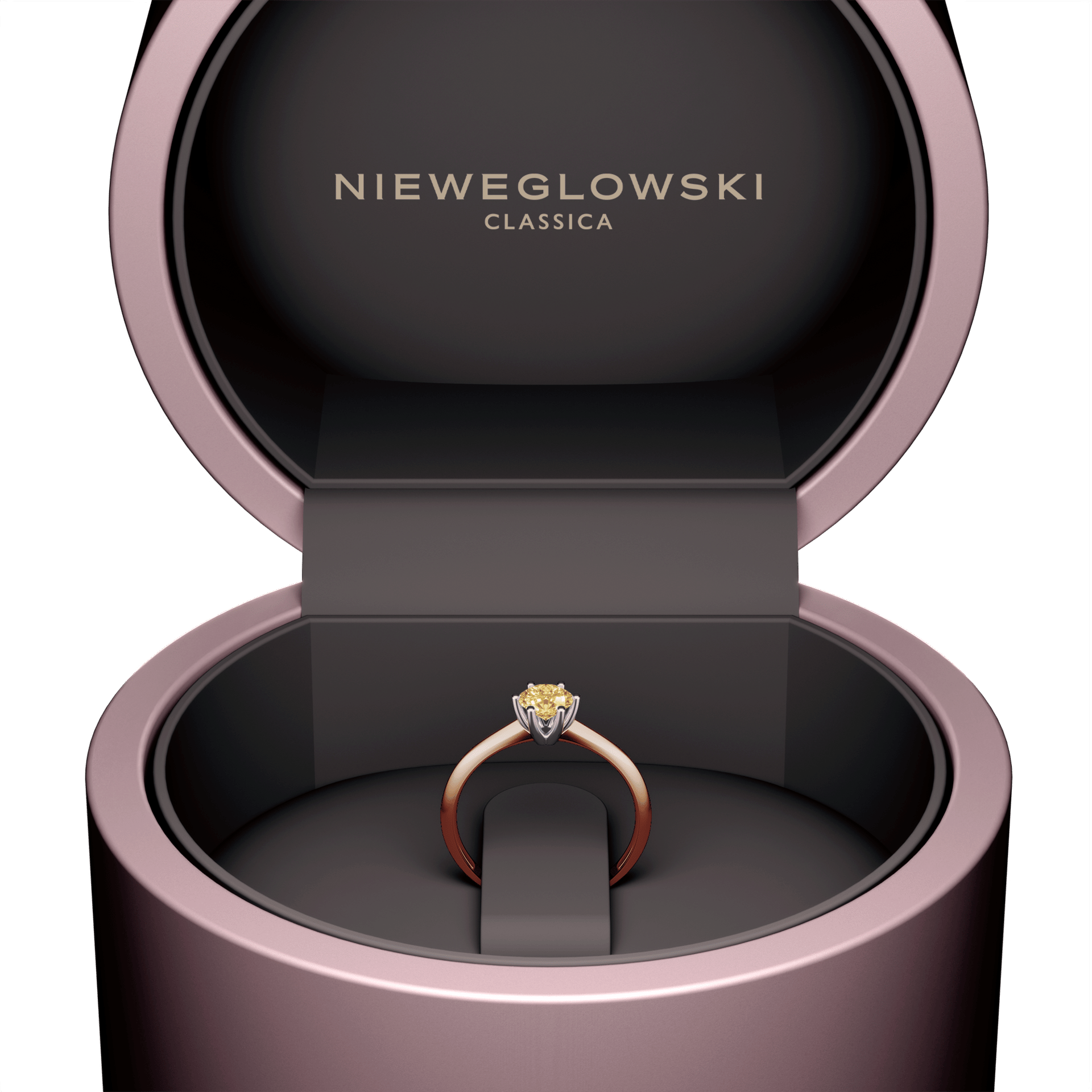 Pierscionek zareczynowy my love rozowe zloto diament lab zolty 0 50ct 5