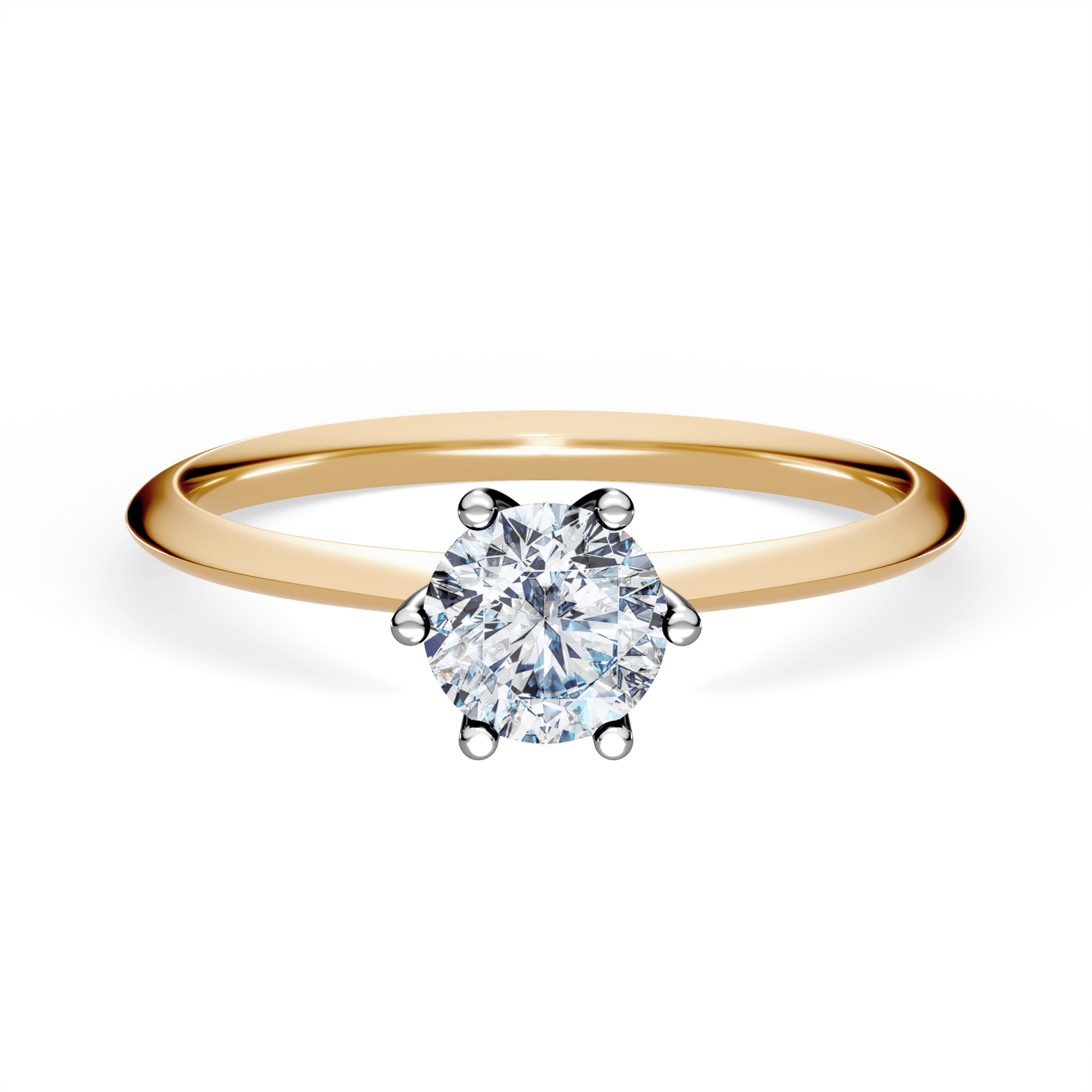 Pierścionek zaręczynowy My Love z żółtego złota z diamentem naturalnym 0,50ct