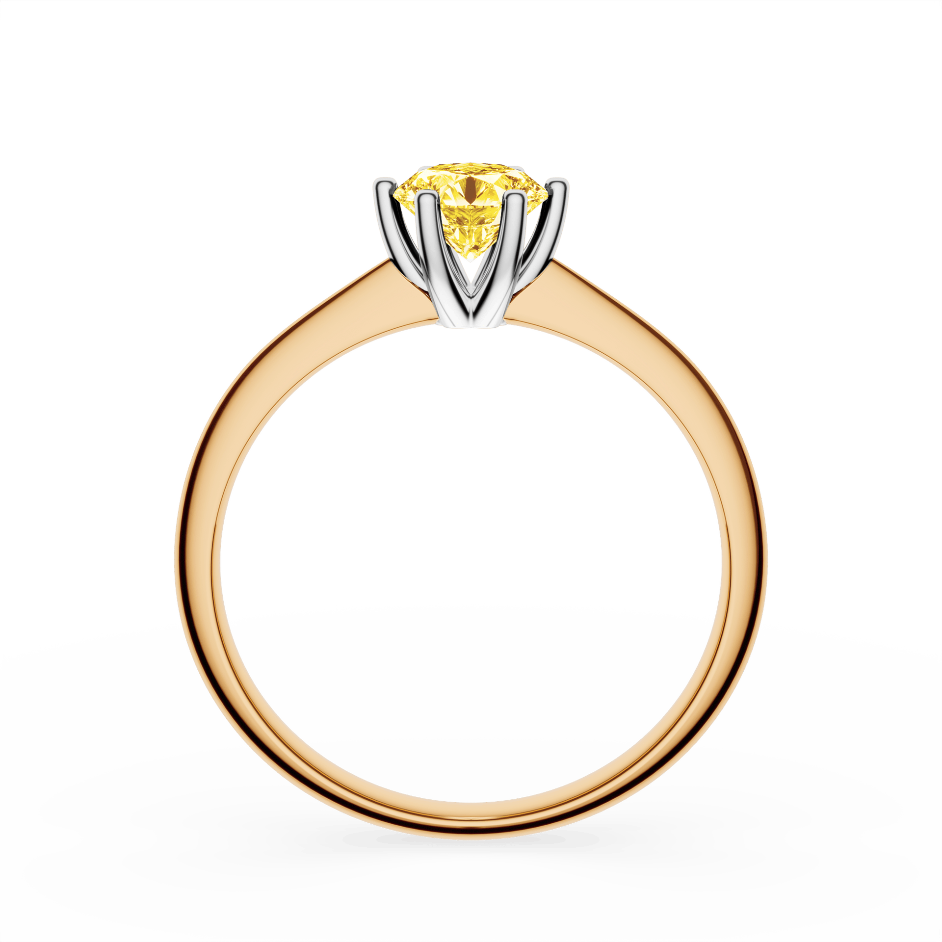 Pierścionek zaręczynowy My Love z żółtego złota z żółtym diamentem laboratoryjnym 0,50ct