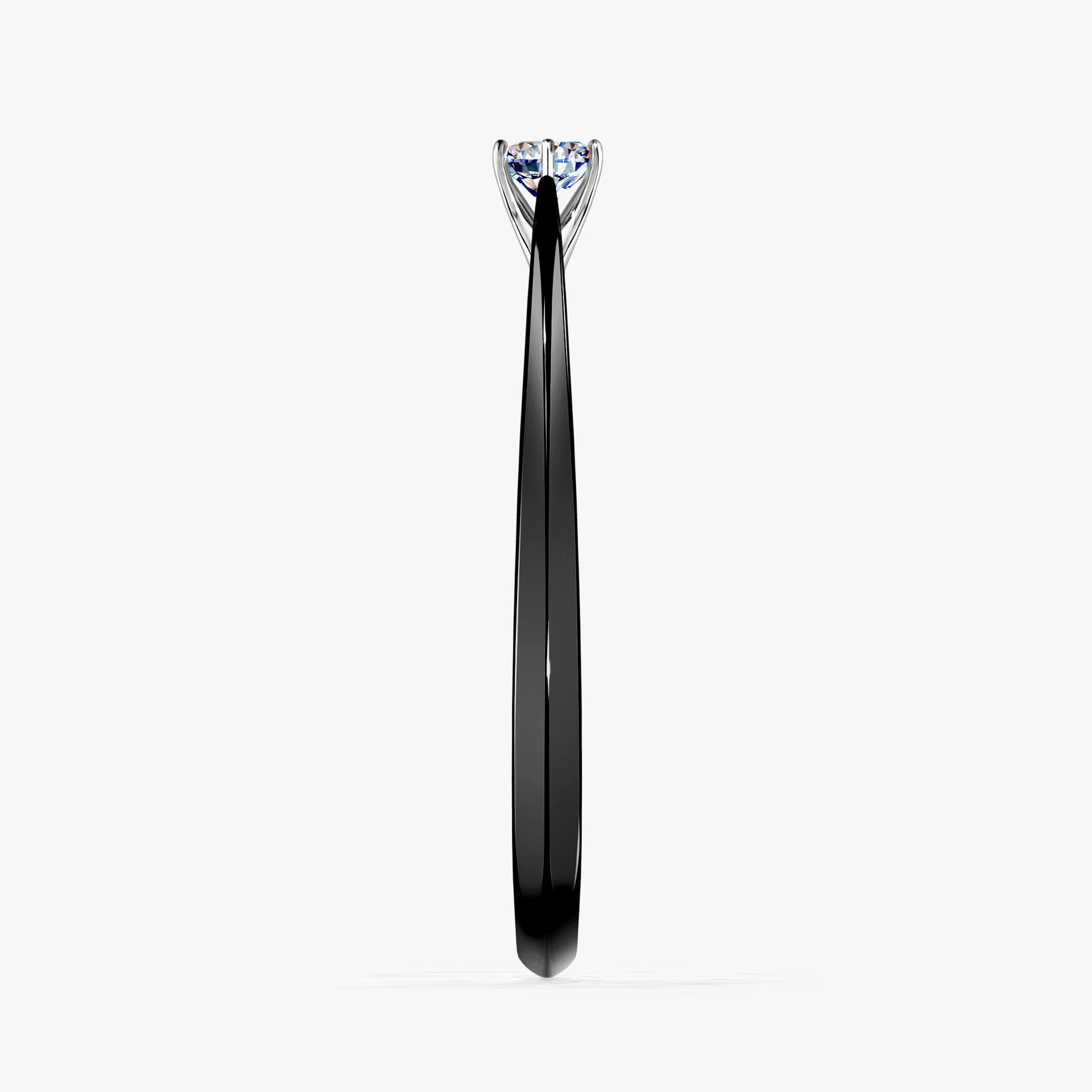 Pierscionek zareczynowy z diamentem 010 CT z czarnego zlota my love 03