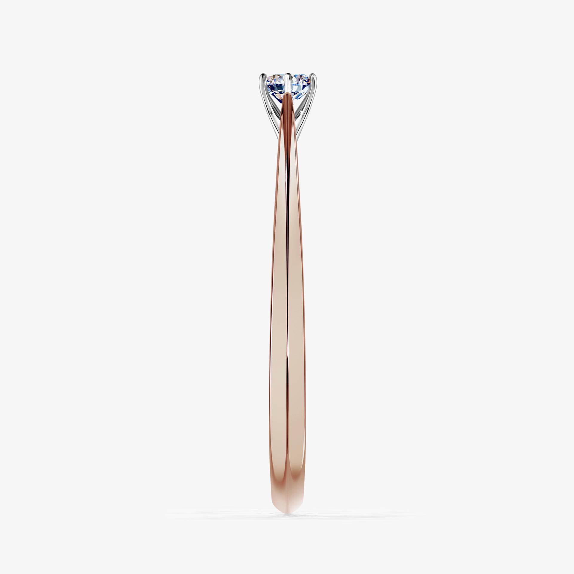 Pierscionek zareczynowy z diamentem 010 CT z rozowego zlota my love 03