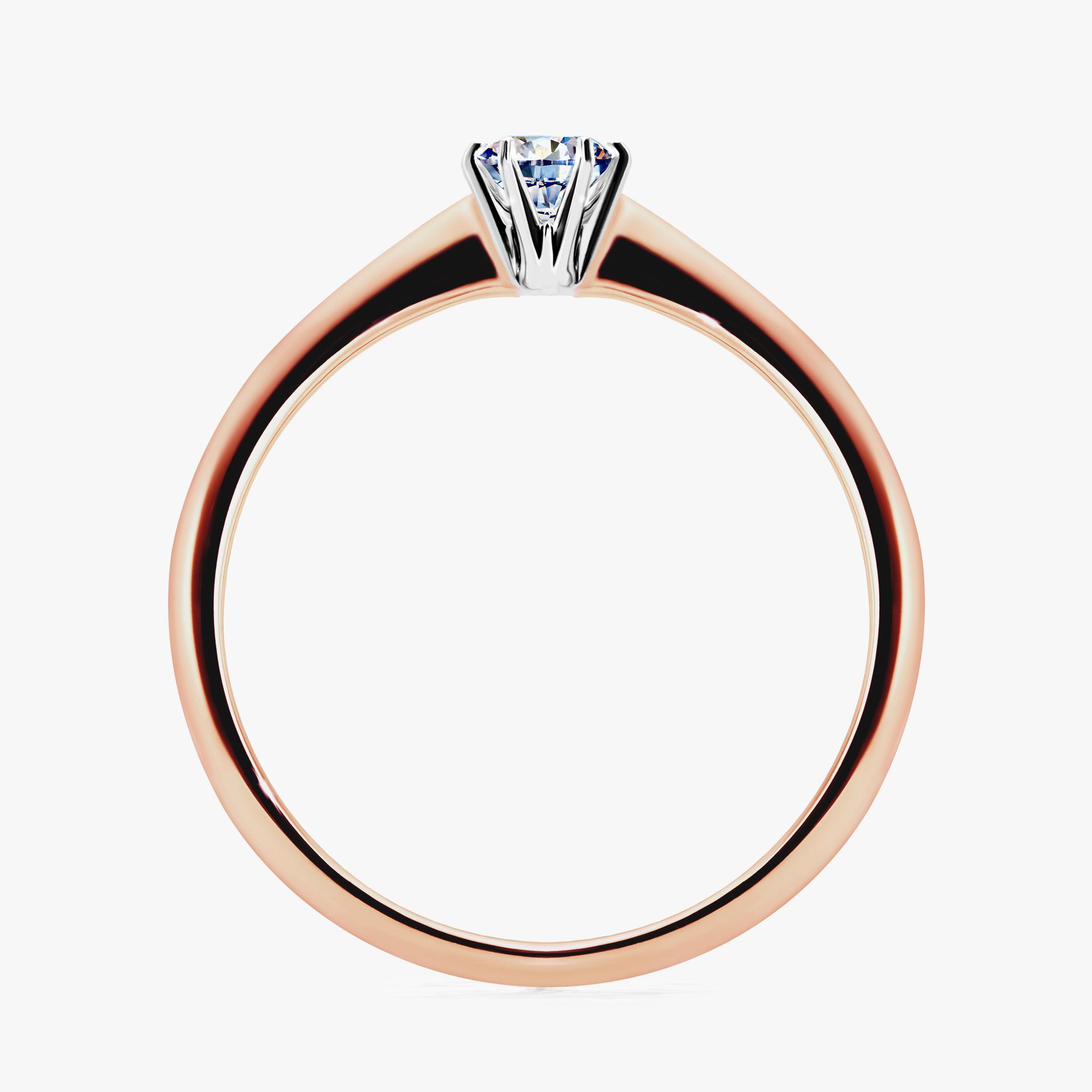 Pierscionek zareczynowy z diamentem 017 CT z rozowego zlota my love 02