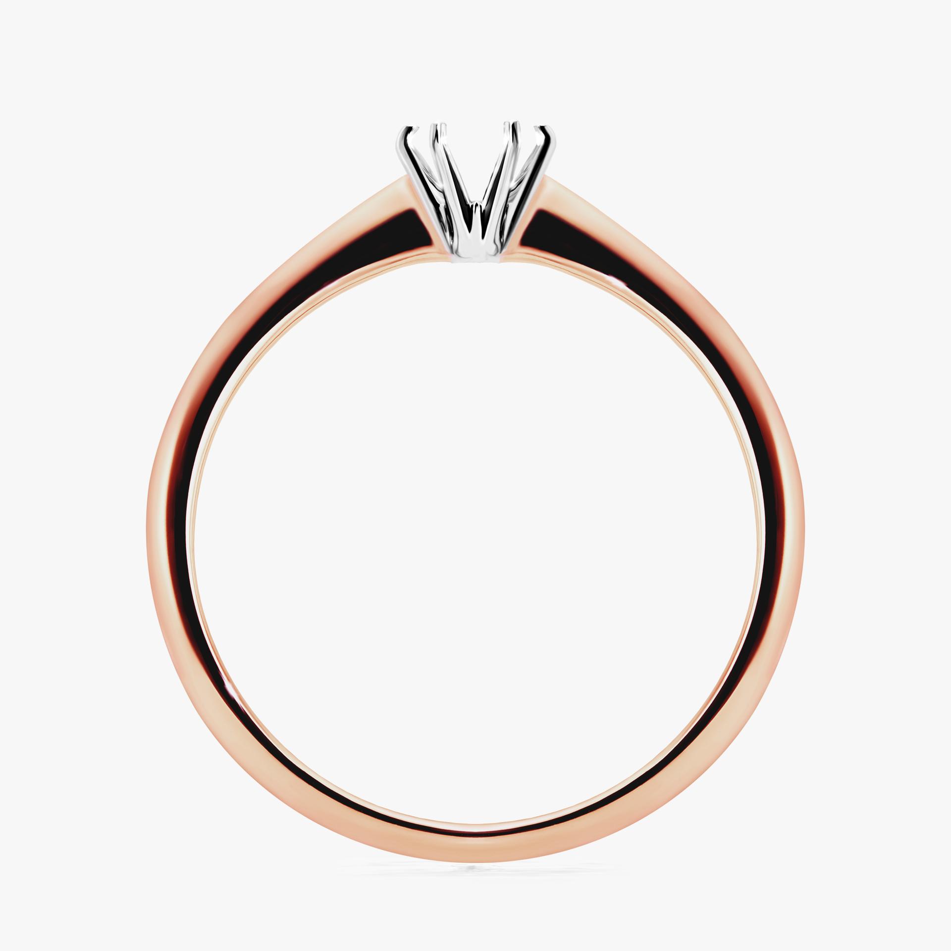 Pierscionek zareczynowy z diamentem 025 CT z rozowego zlota my love 02