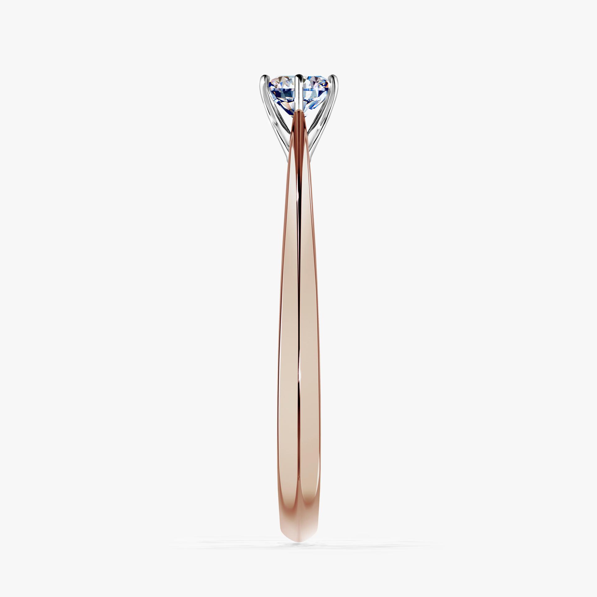 Pierscionek zareczynowy z diamentem 025 CT z rozowego zlota my love 03