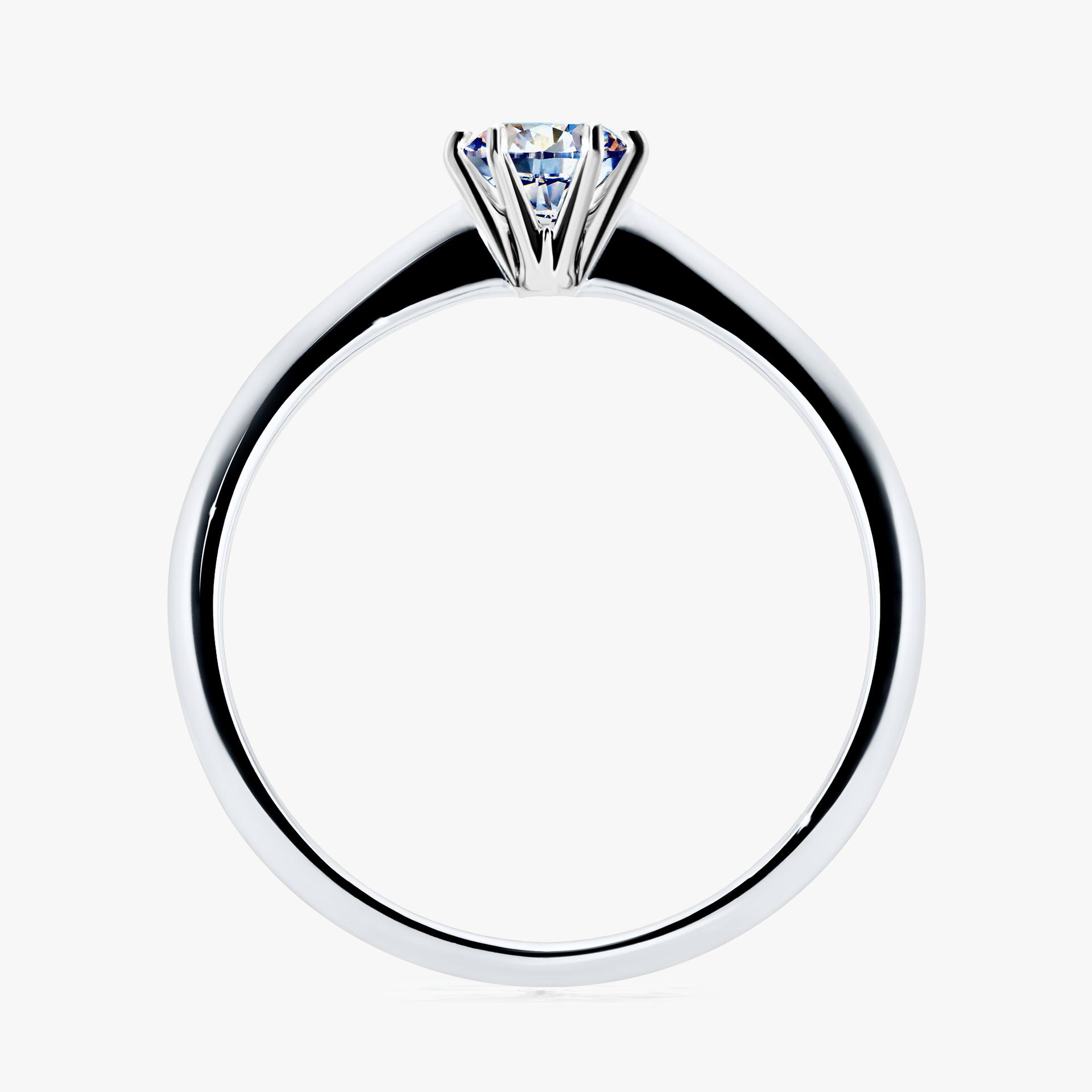 Pierscionek zareczynowy z diamentem 030 CT z bialego zlota my love 02