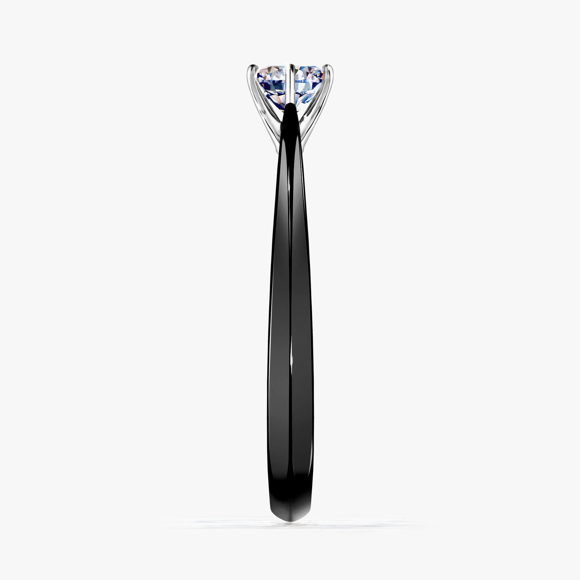 Pierscionek zareczynowy z diamentem 030 CT z czarnego zlota my love 03