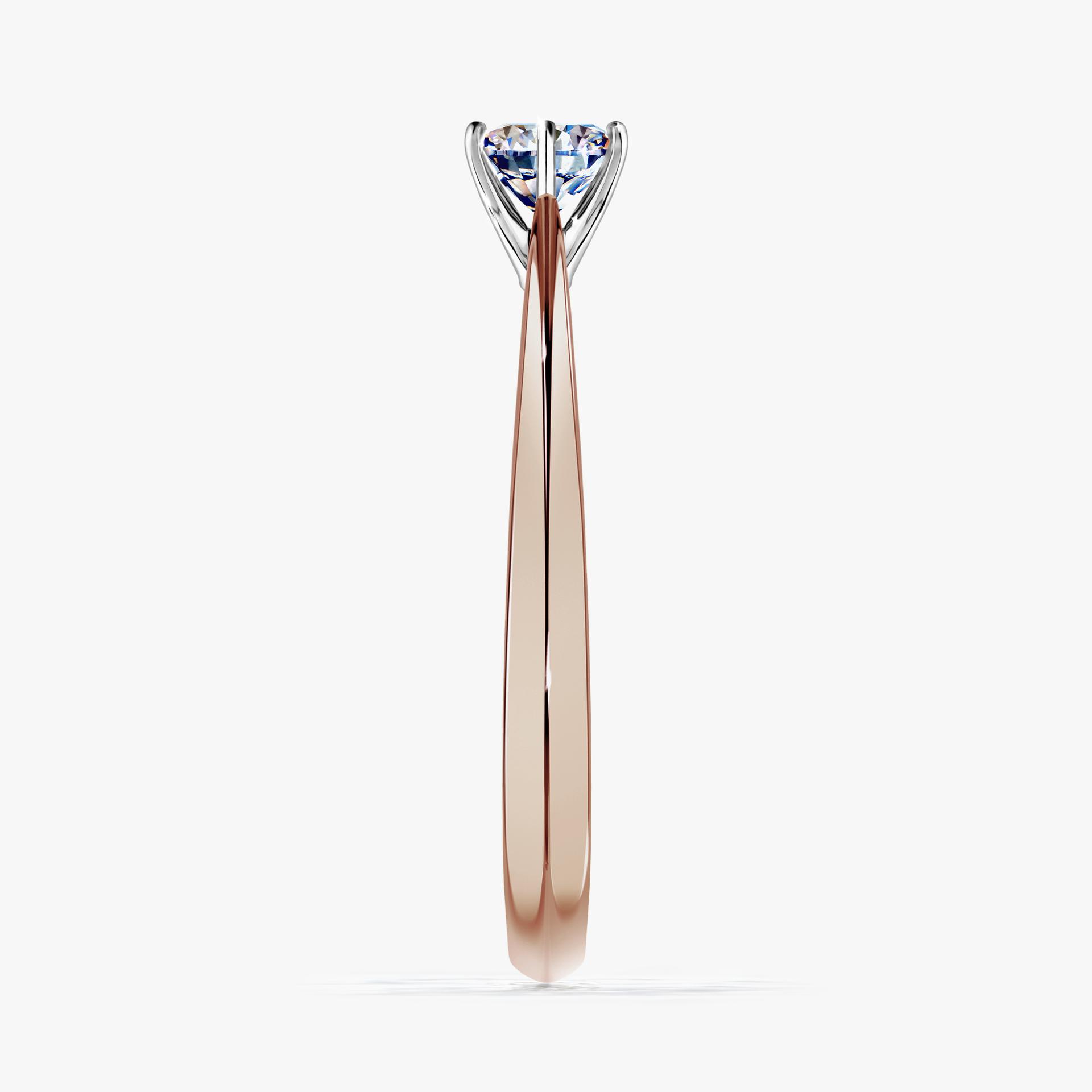 Pierscionek zareczynowy z diamentem 030 CT z rozowego zlota my love 03