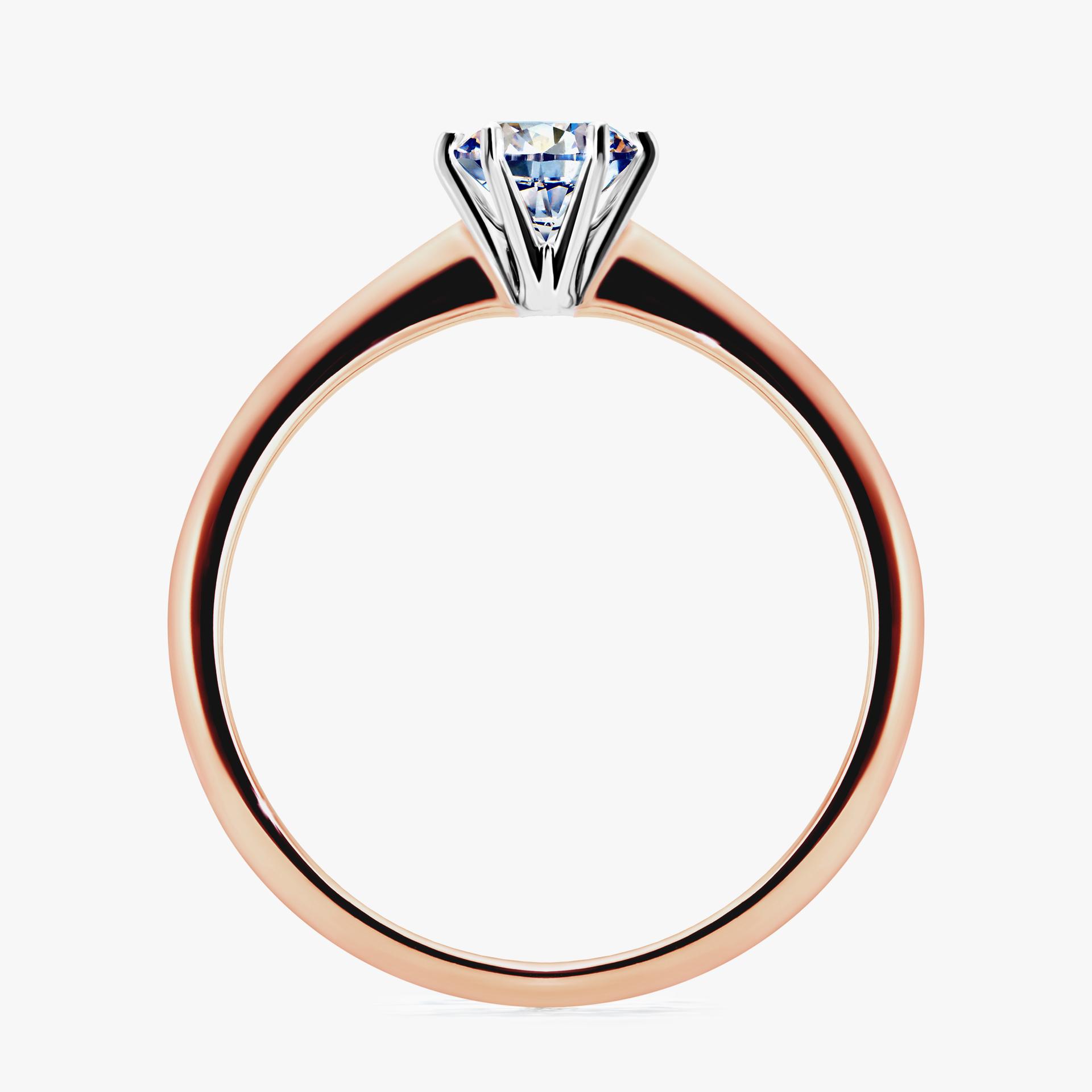 Pierscionek zareczynowy z diamentem 050 CT z rozowego zlota my love 02