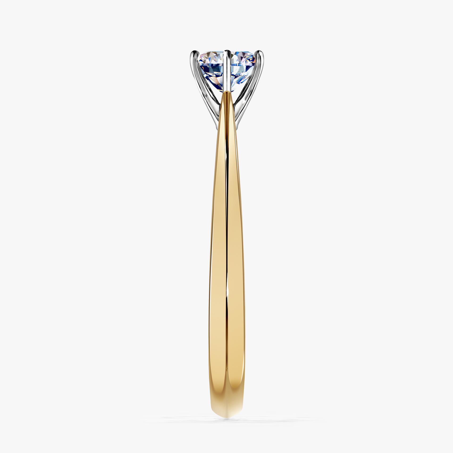 Pierscionek zareczynowy z diamentem 050 CT z zoltego zlota my love 03