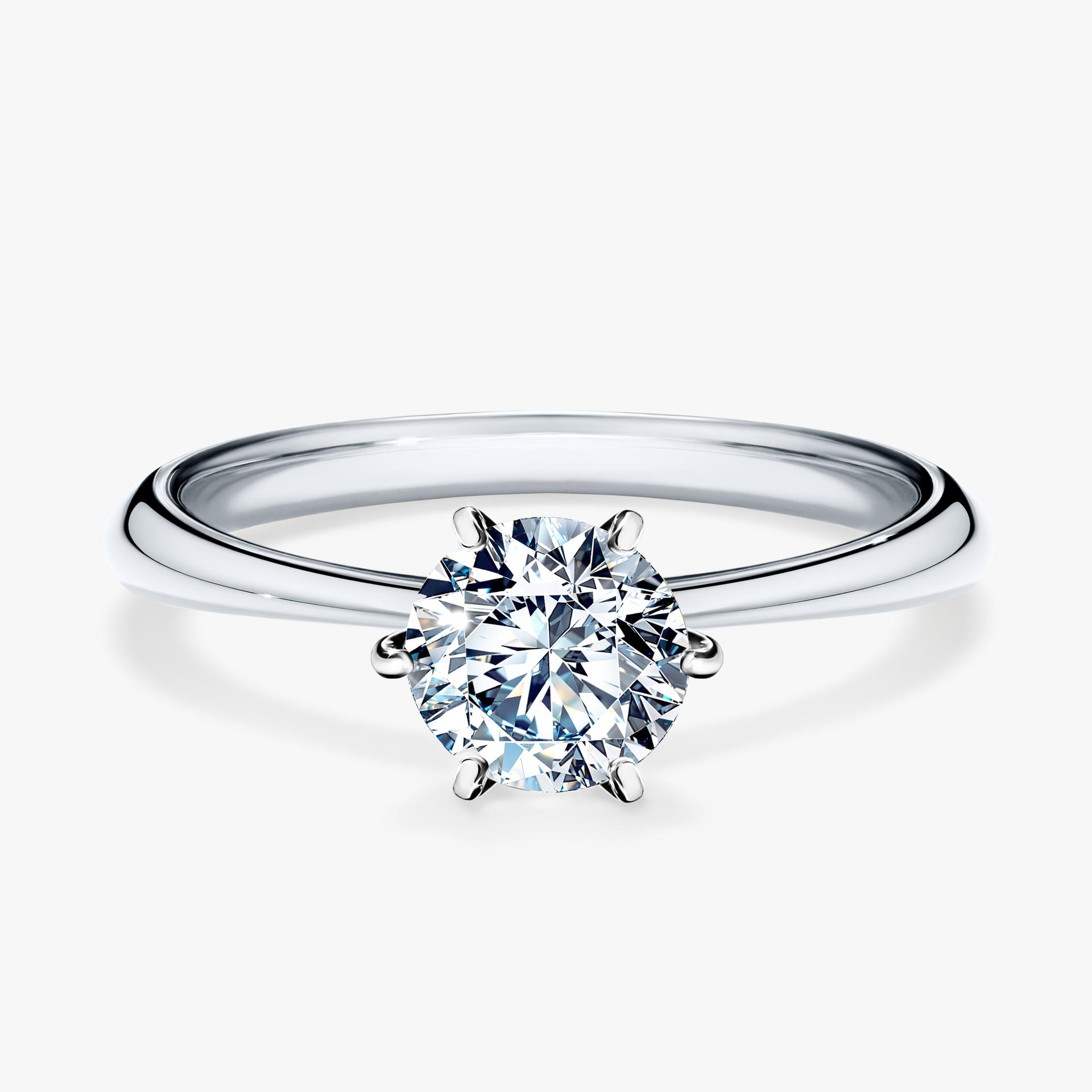 Pierscionek zareczynowy z diamentem 080 CT z bialego zlota my love 01
