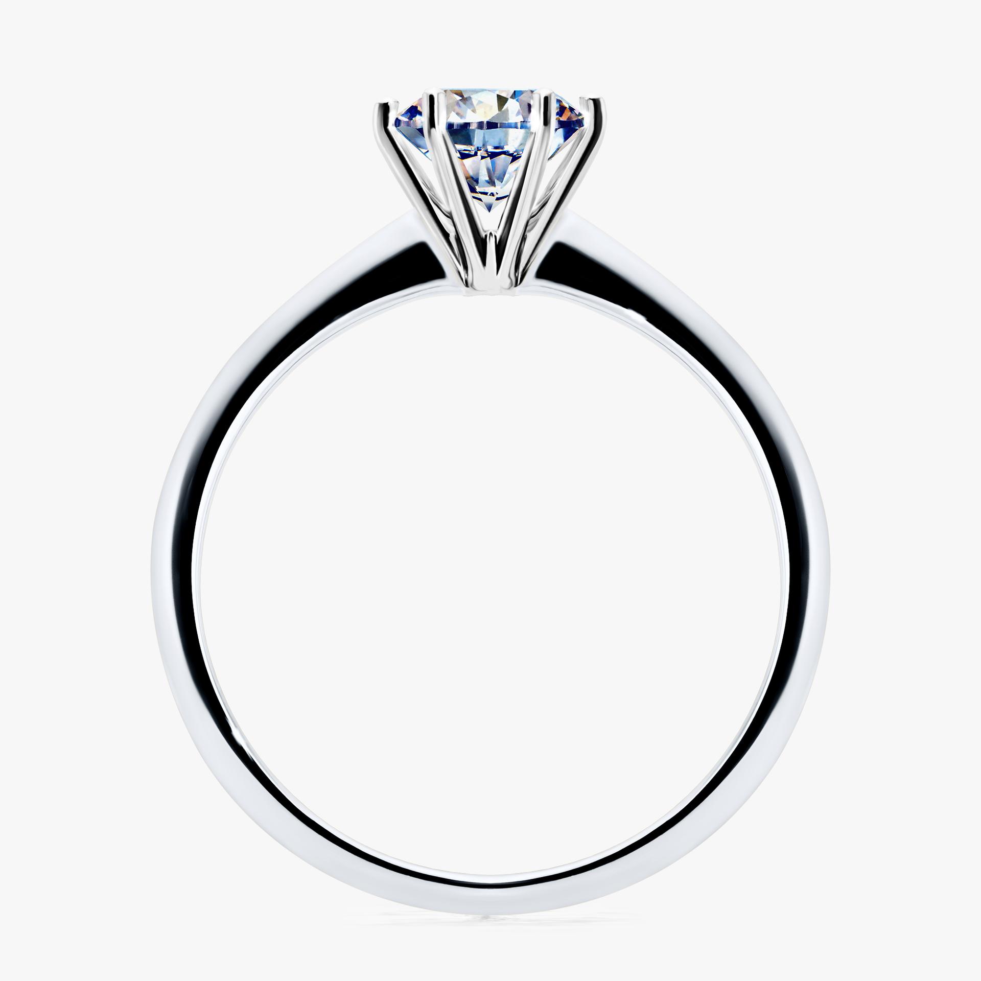 Pierscionek zareczynowy z diamentem 080 CT z bialego zlota my love 02