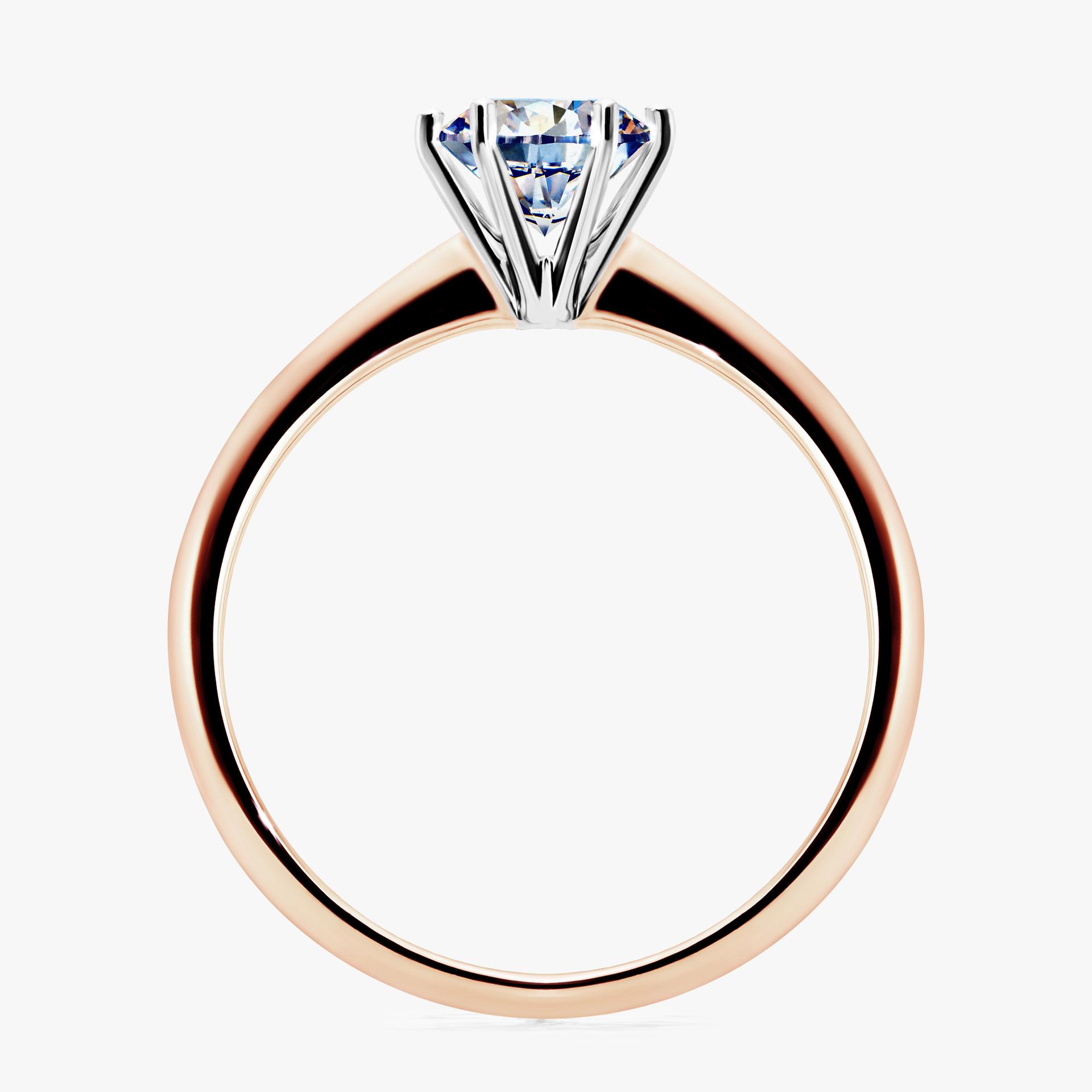 Pierscionek zareczynowy z diamentem 080 CT z rozowego zlota my love 02
