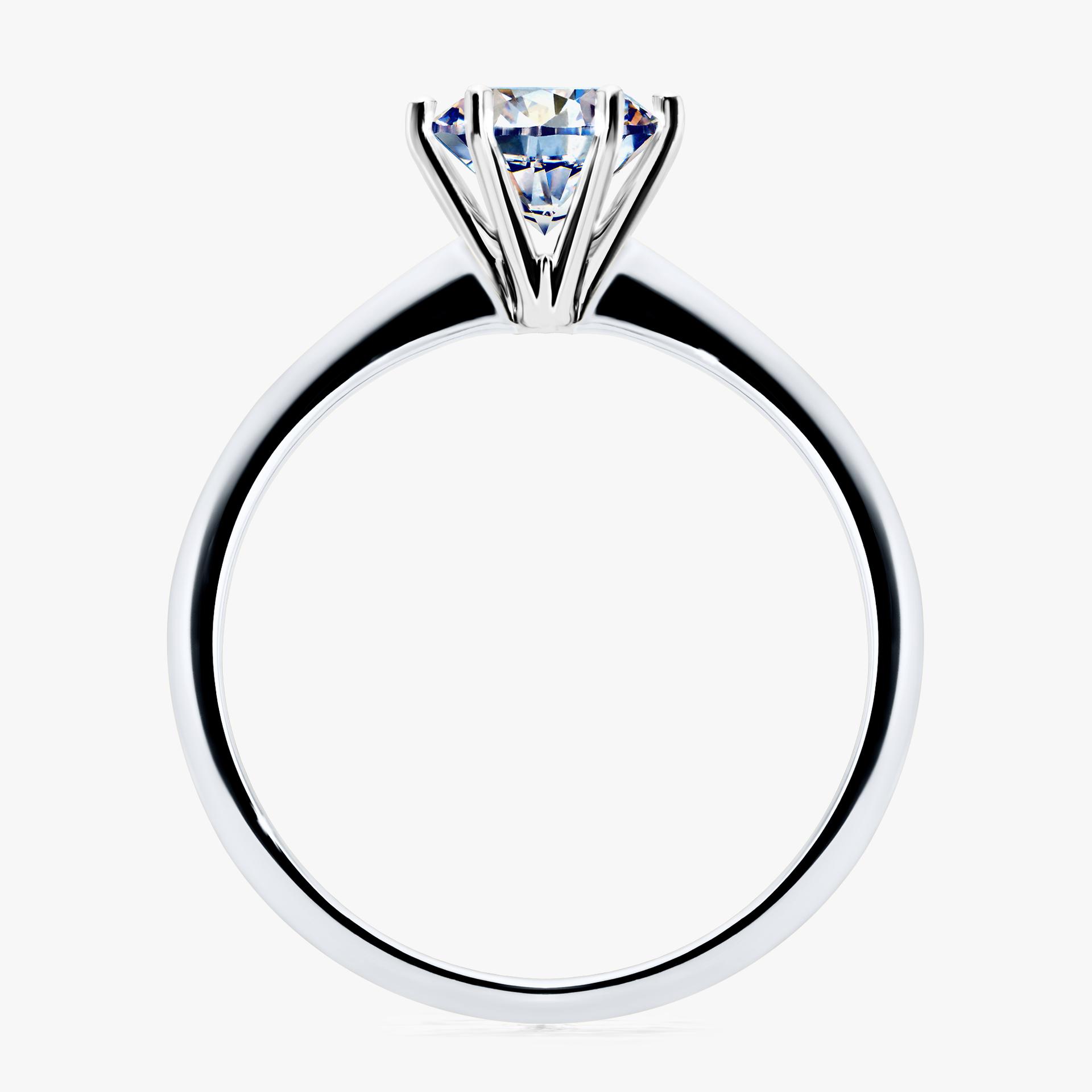 Pierscionek zareczynowy z diamentem 100 CT z bialego zlota my love 02