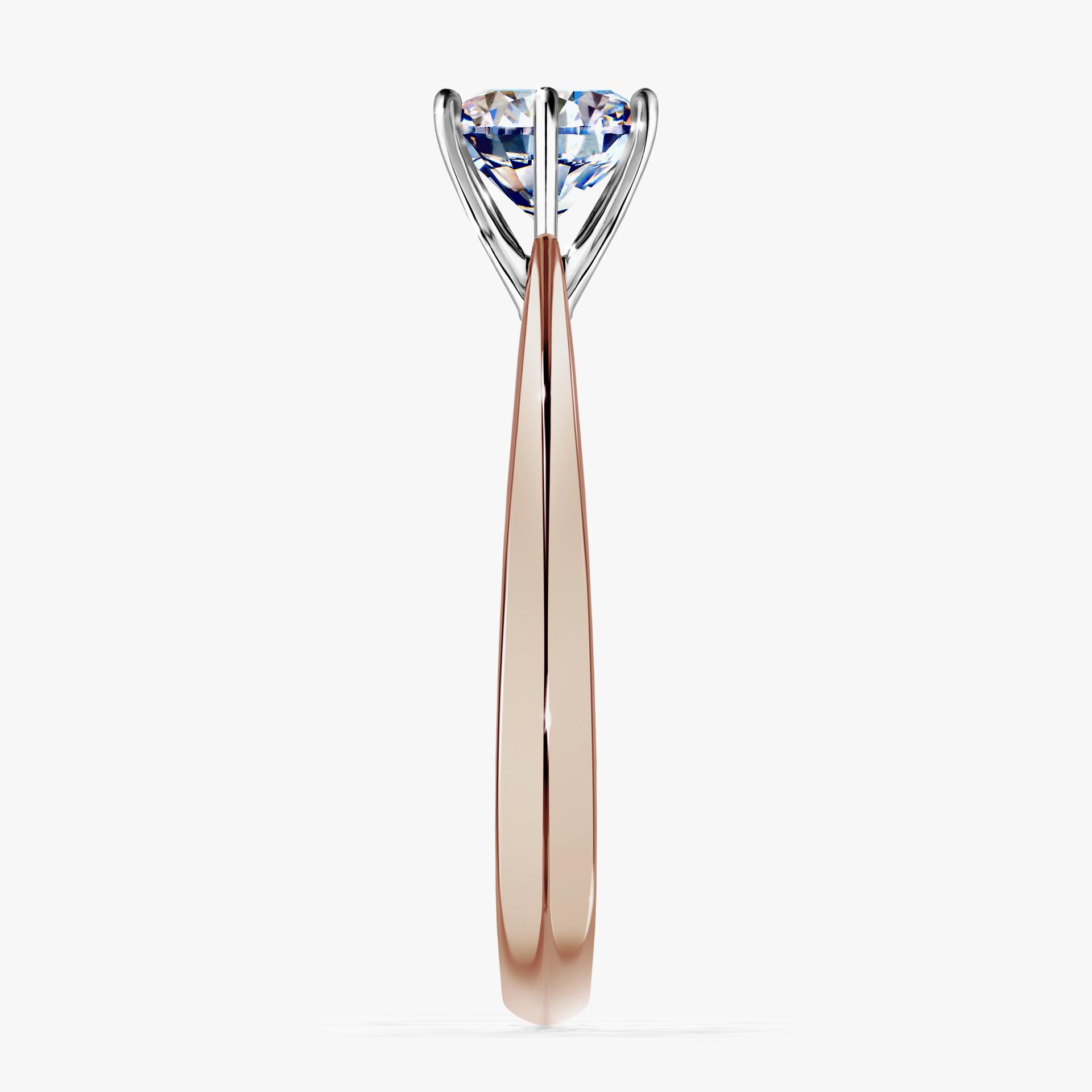 Pierscionek zareczynowy z diamentem 100 CT z rozowego zlota my love 03