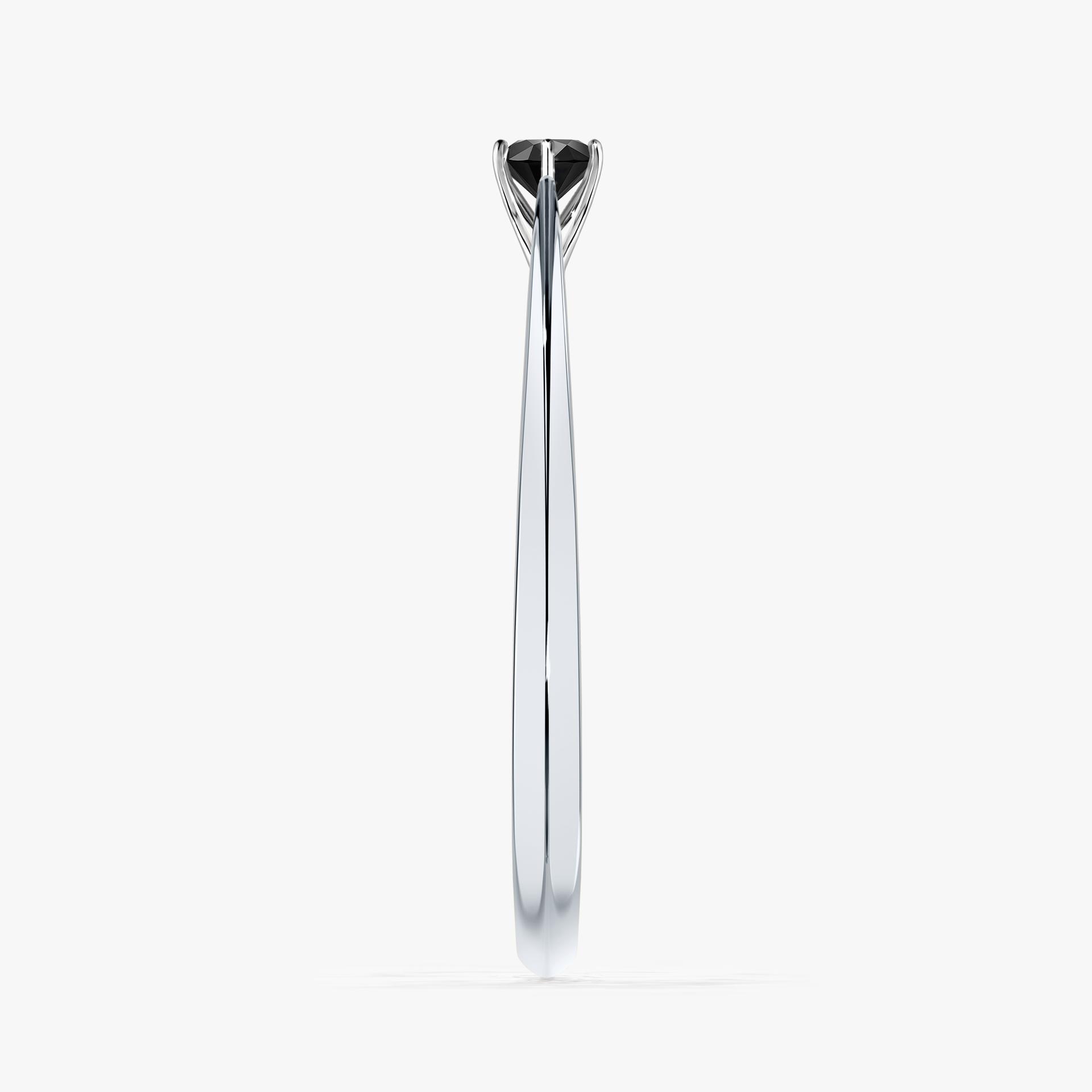 Pierscionek zareczynowy z diamentem czarny 010 CT z bialego zlota my love 03
