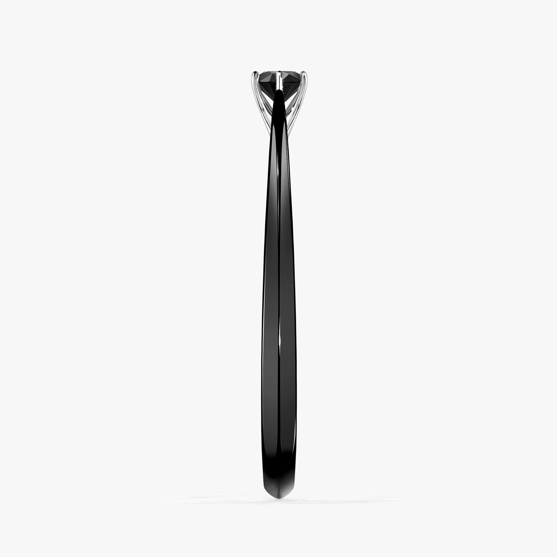 Pierscionek zareczynowy z diamentem czarny 010 CT z czarnego zlota my love 03