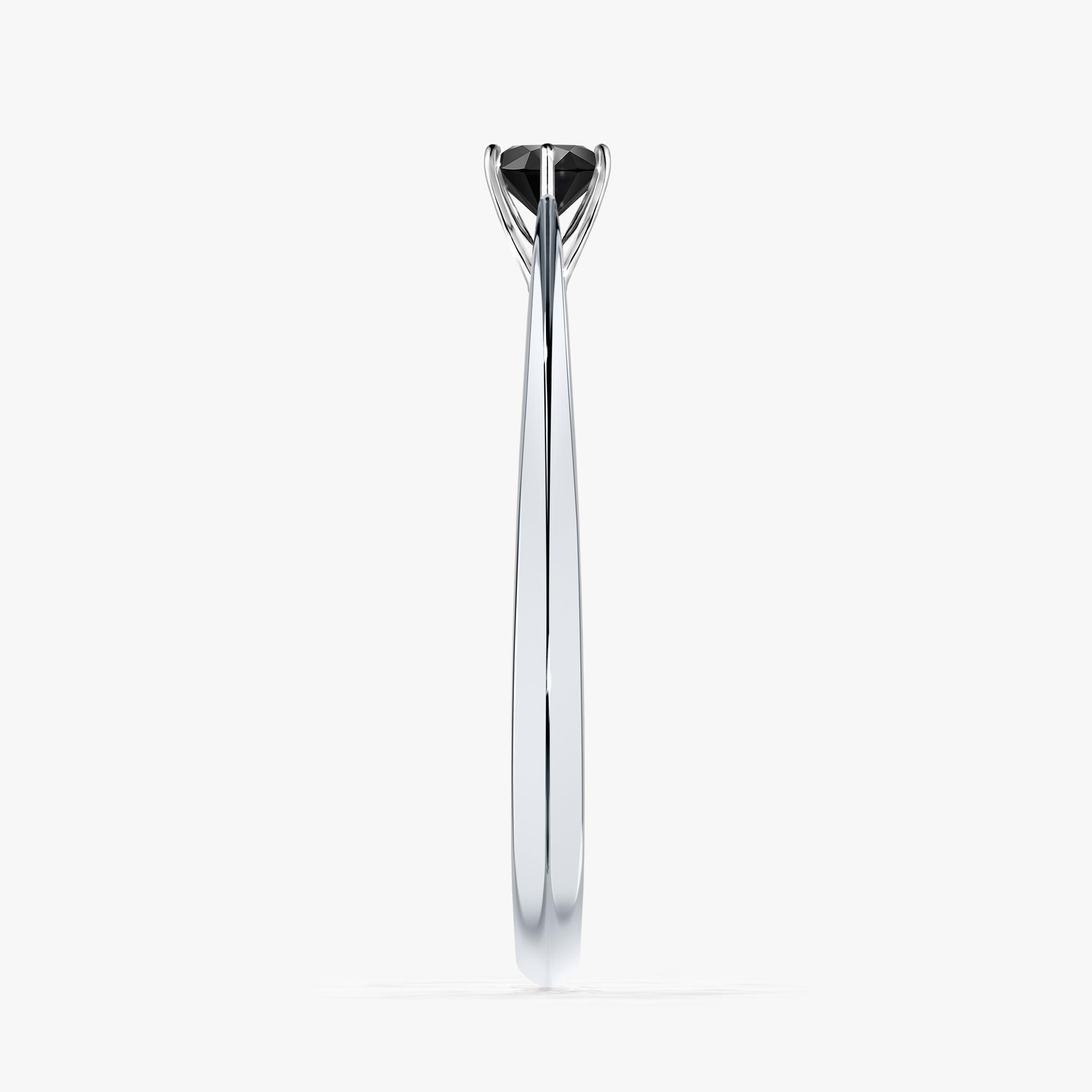 Pierscionek zareczynowy z diamentem czarny 017 CT z bialego zlota my love 03
