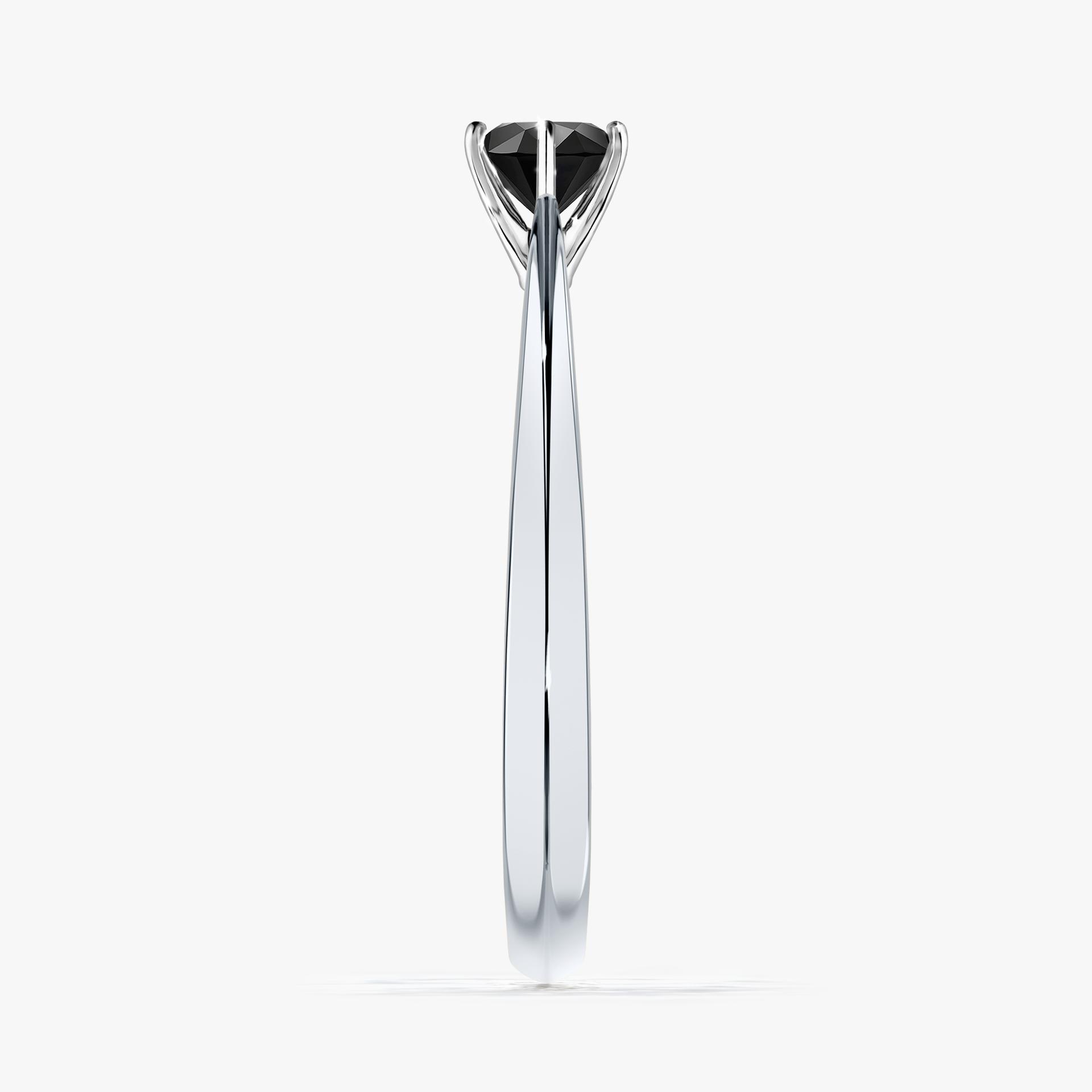 Pierscionek zareczynowy z diamentem czarny 030 CT z bialego zlota my love 03