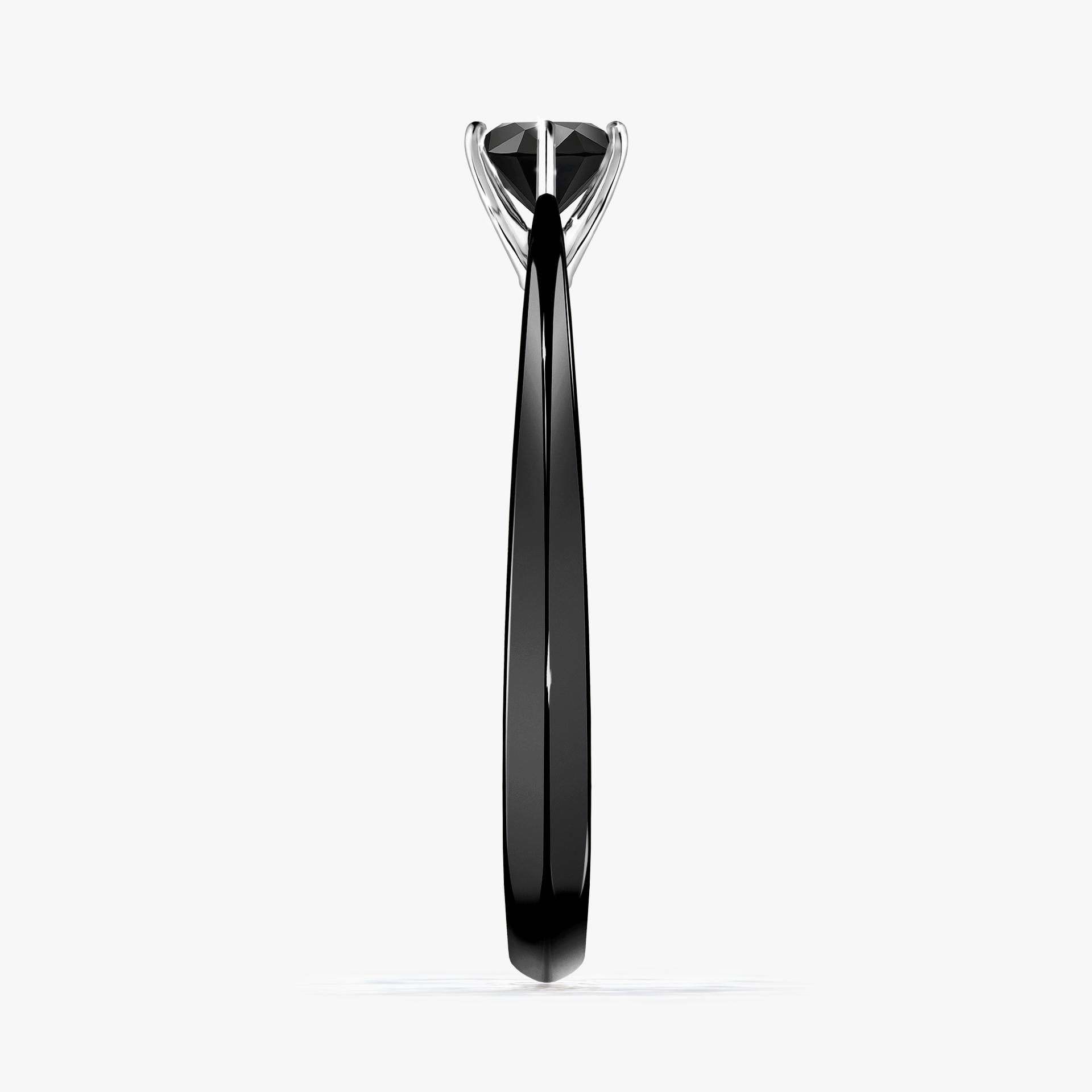 Pierscionek zareczynowy z diamentem czarny 030 CT z czarnego zlota my love 03