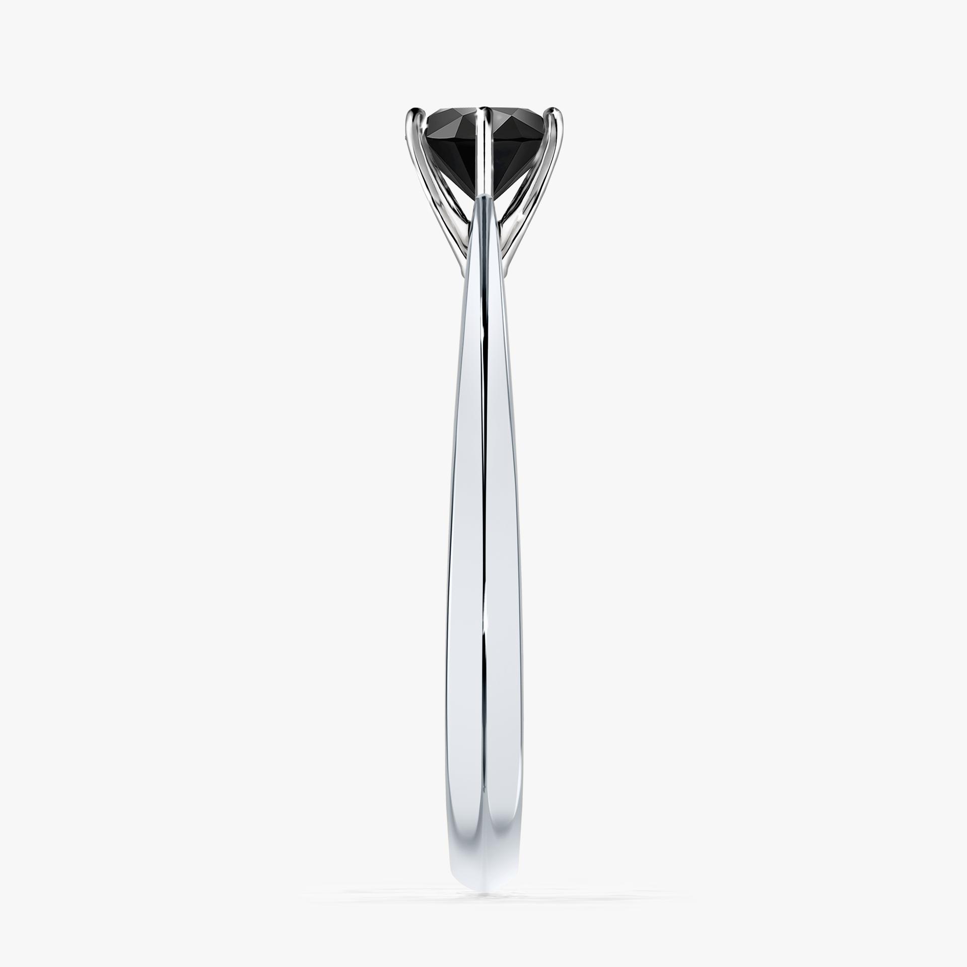 Pierscionek zareczynowy z diamentem czarny 050 CT z bialego zlota my love 03