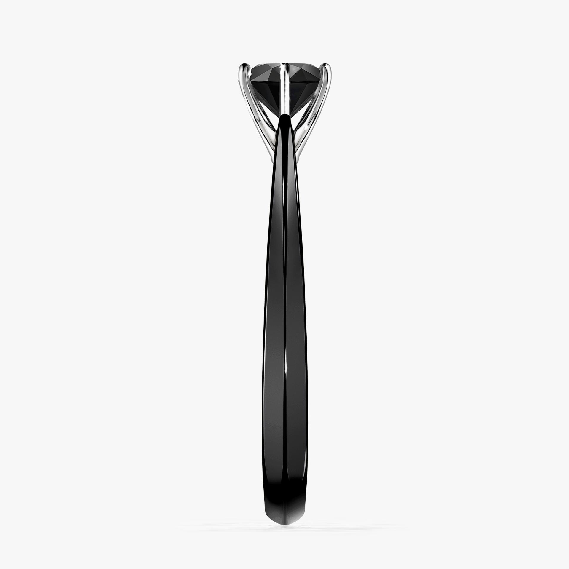 Pierscionek zareczynowy z diamentem czarny 050 CT z czarnego zlota my love 03