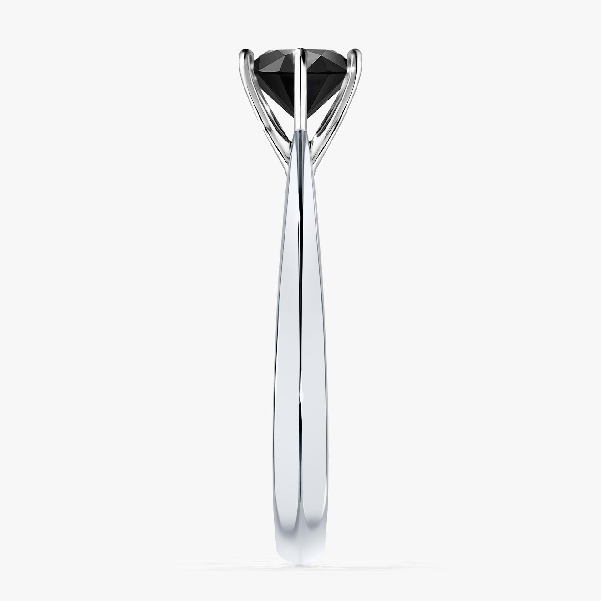 Pierscionek zareczynowy z diamentem czarny 100 CT z bialego zlota my love 03