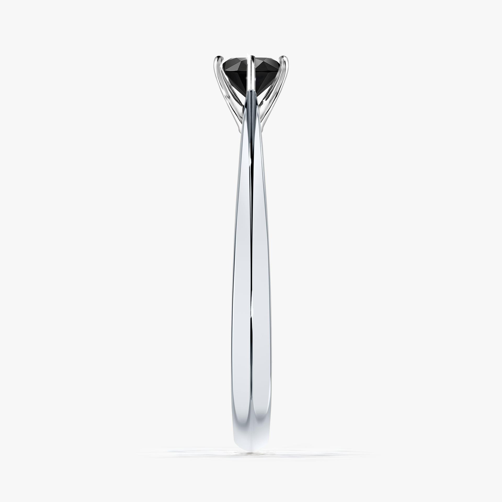 Pierscionek zareczynowy z diamentem czarnym 030 CT z bialego zlota my love 03