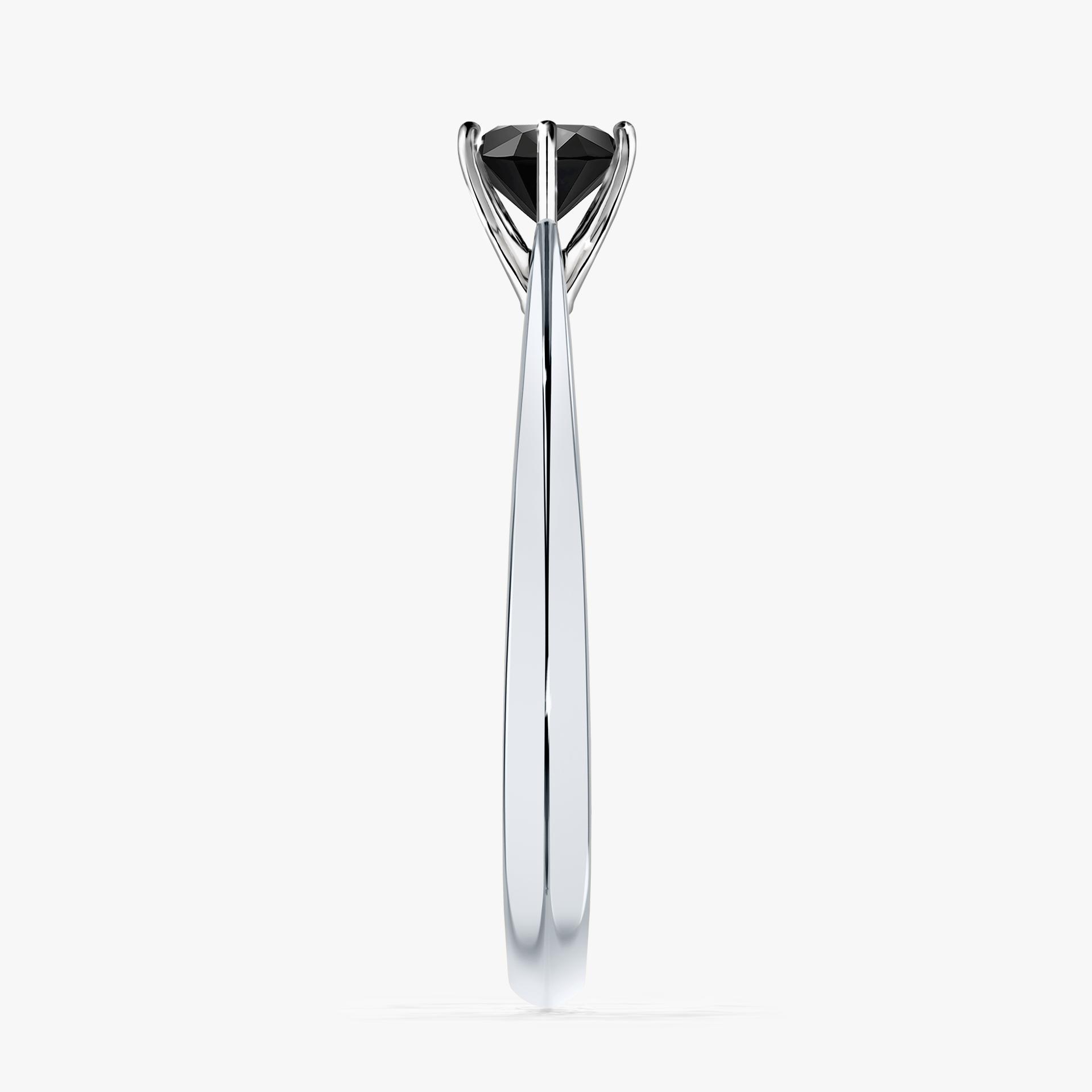 Pierscionek zareczynowy z diamentem czarnym 050 CT z bialego zlota my love 03