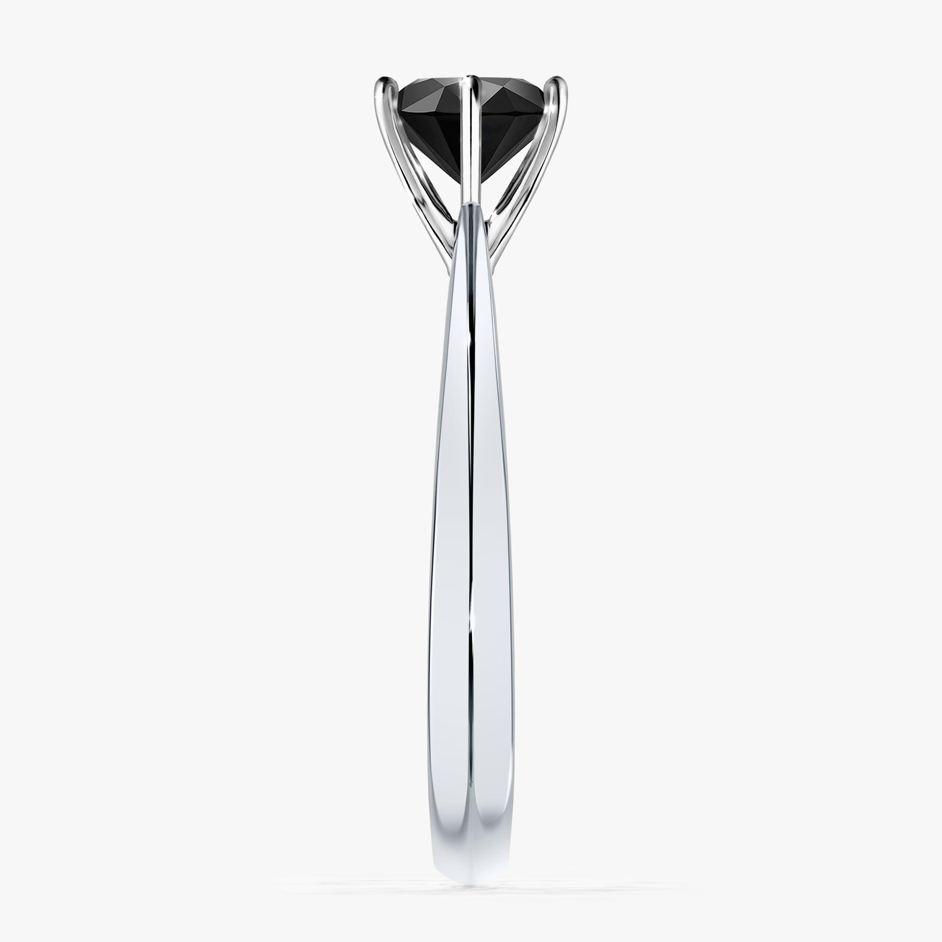 Pierscionek zareczynowy z diamentem czarnym 100 CT z bialego zlota my love 03