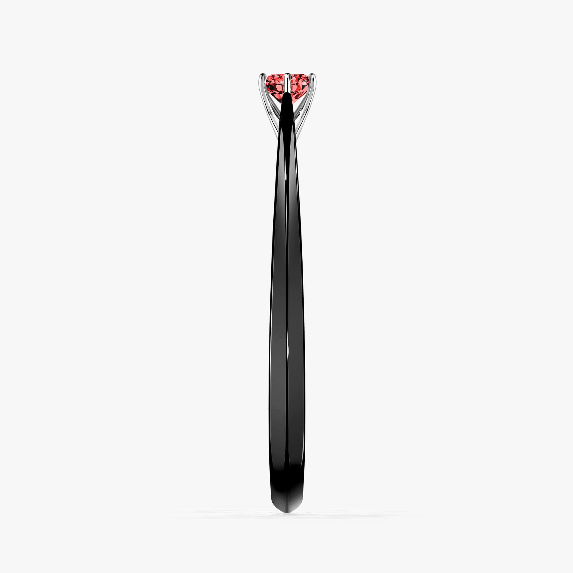Pierscionek zareczynowy z diamentem czerwony 010 CT z czarnego zlota my love 03