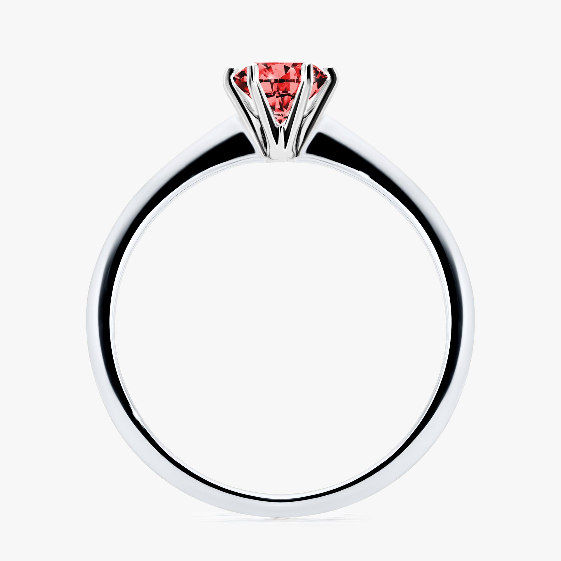 Pierscionek zareczynowy z diamentem czerwony 050 CT z bialego zlota my love 02