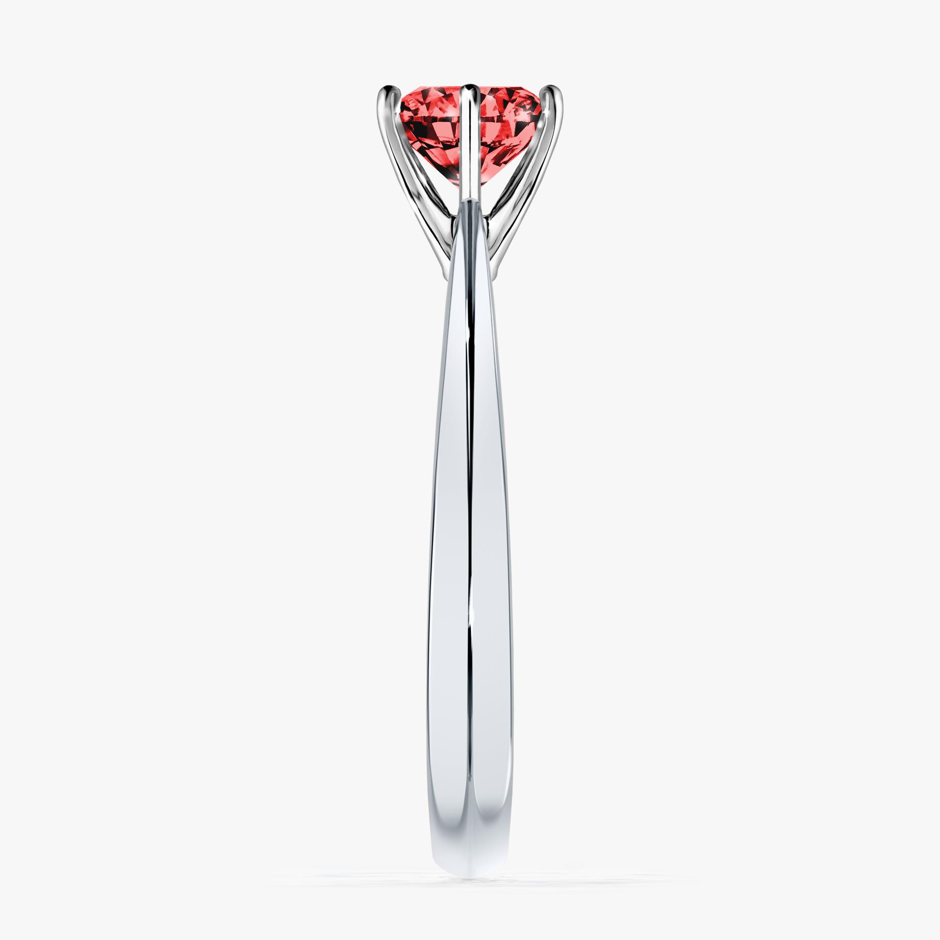 Pierścionek zaręczynowy My Love z białego złota z czerwonym diamentem 0,80ct
