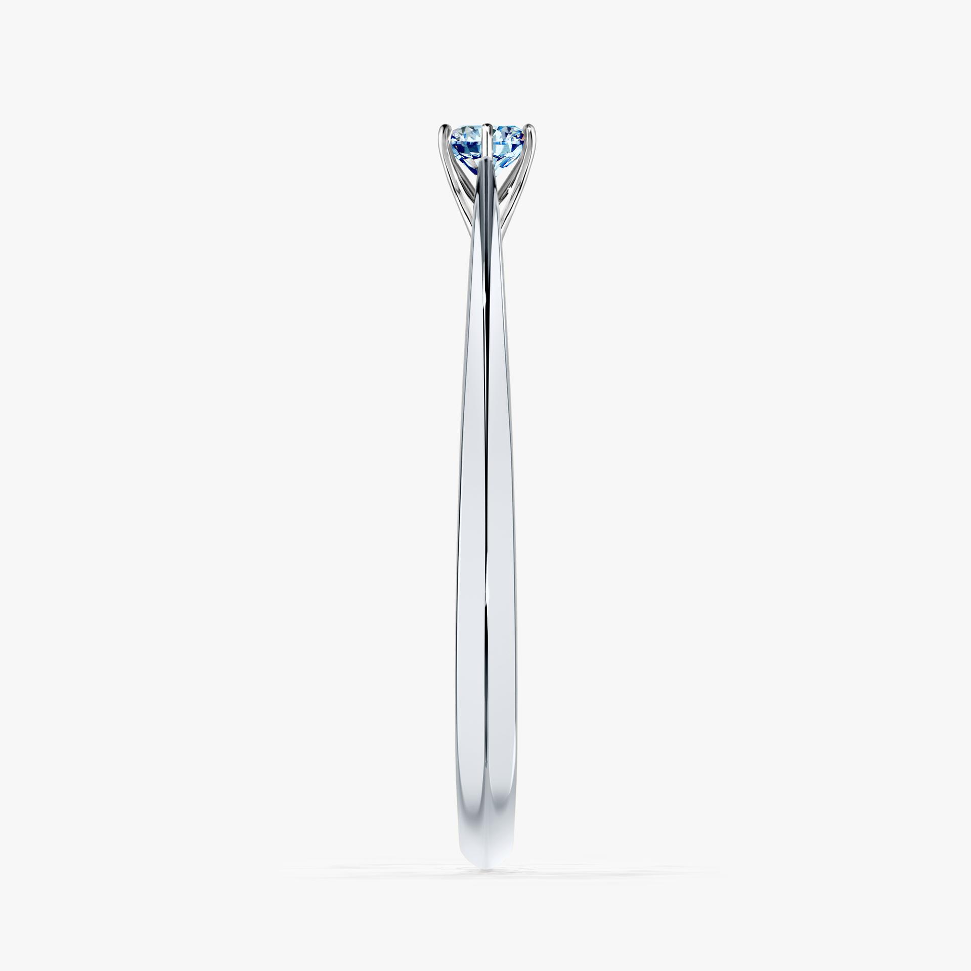 Pierscionek zareczynowy z diamentem niebieski 010 CT z bialego zlota my love 03