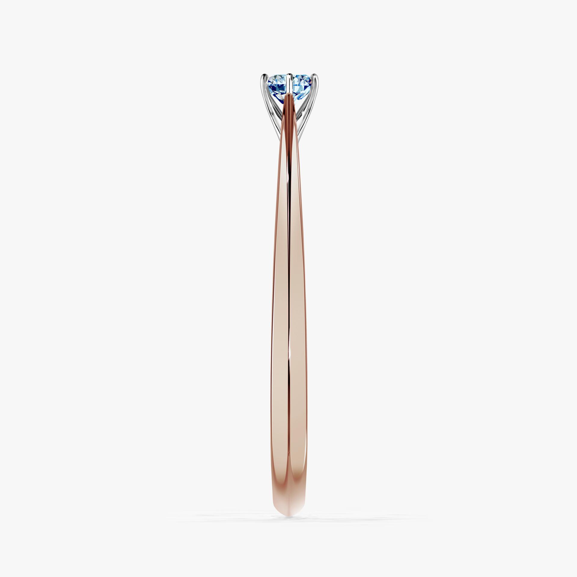 Pierscionek zareczynowy z diamentem niebieski 010 CT z rozowego zlota my love 03