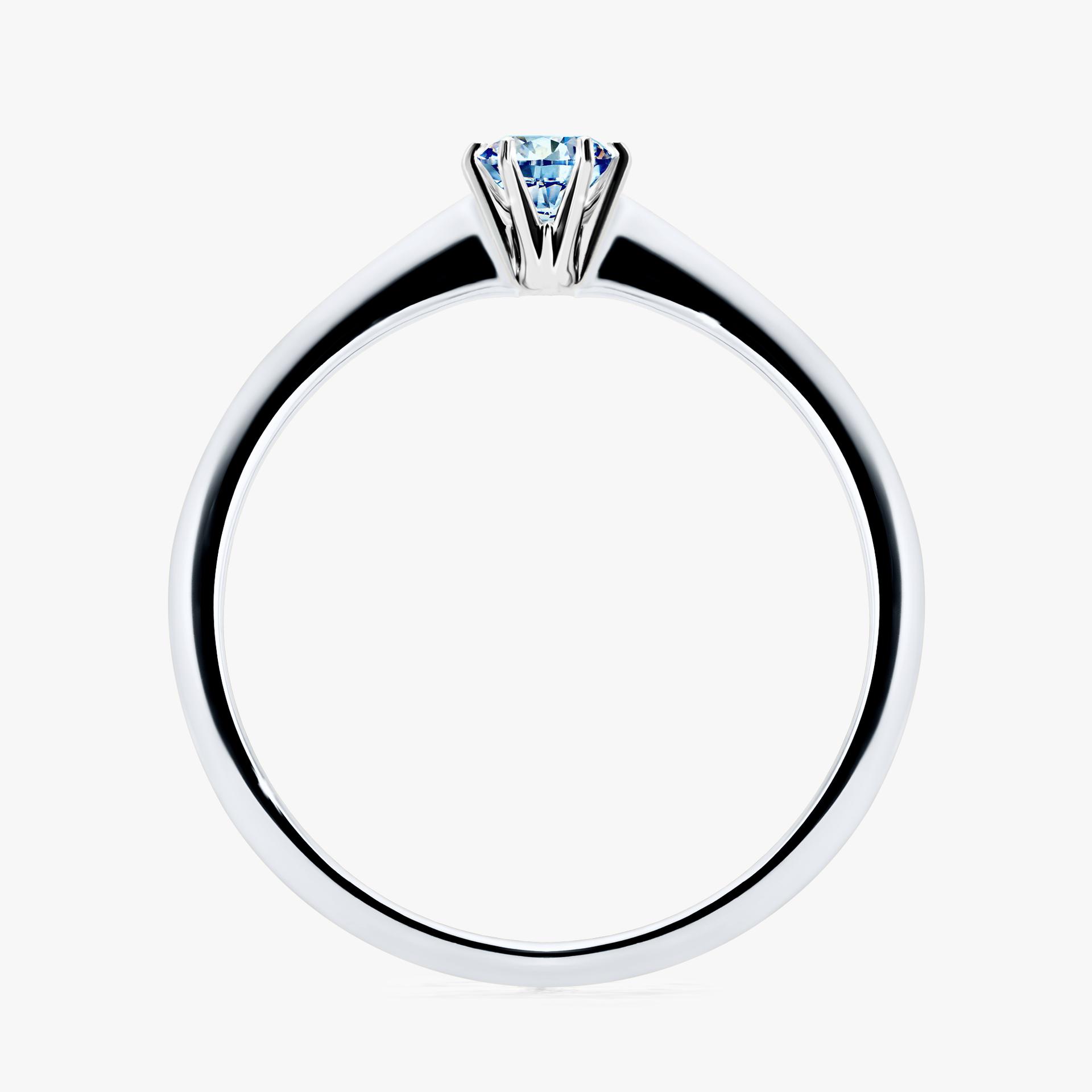 Pierscionek zareczynowy z diamentem niebieski 017 CT z bialego zlota my love 02