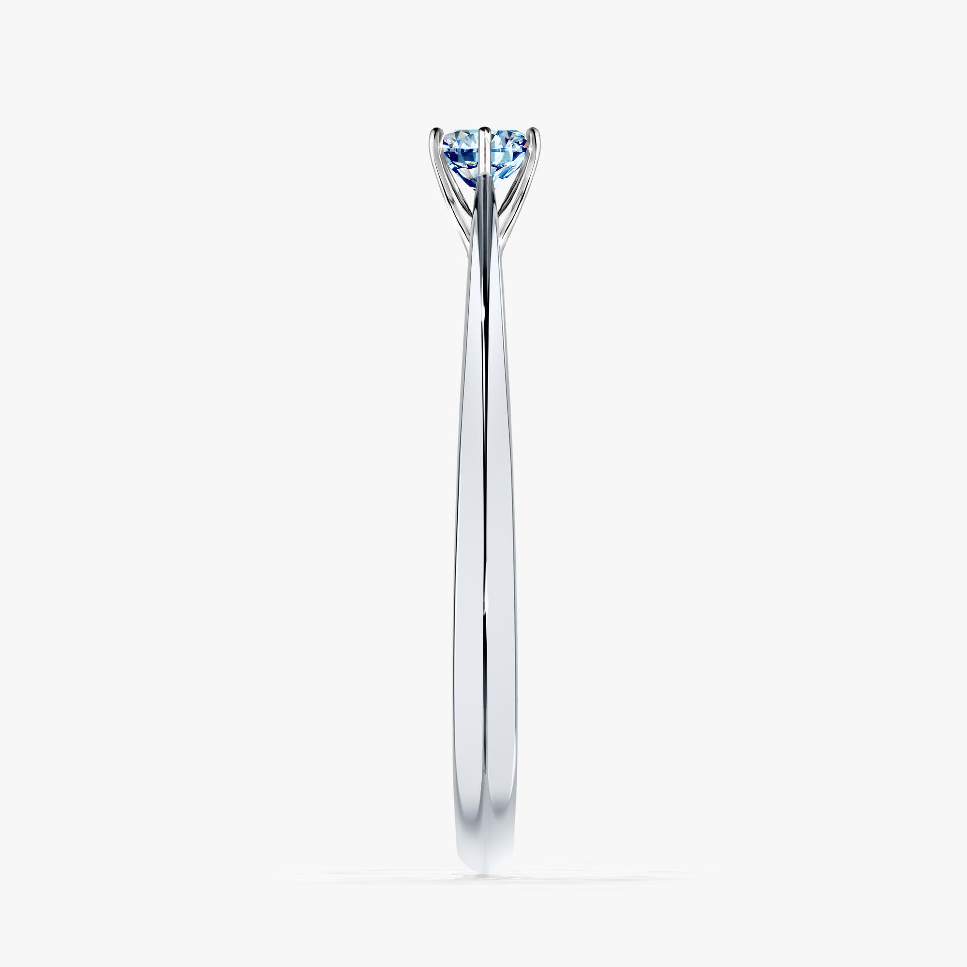 Pierscionek zareczynowy z diamentem niebieski 017 CT z bialego zlota my love 03