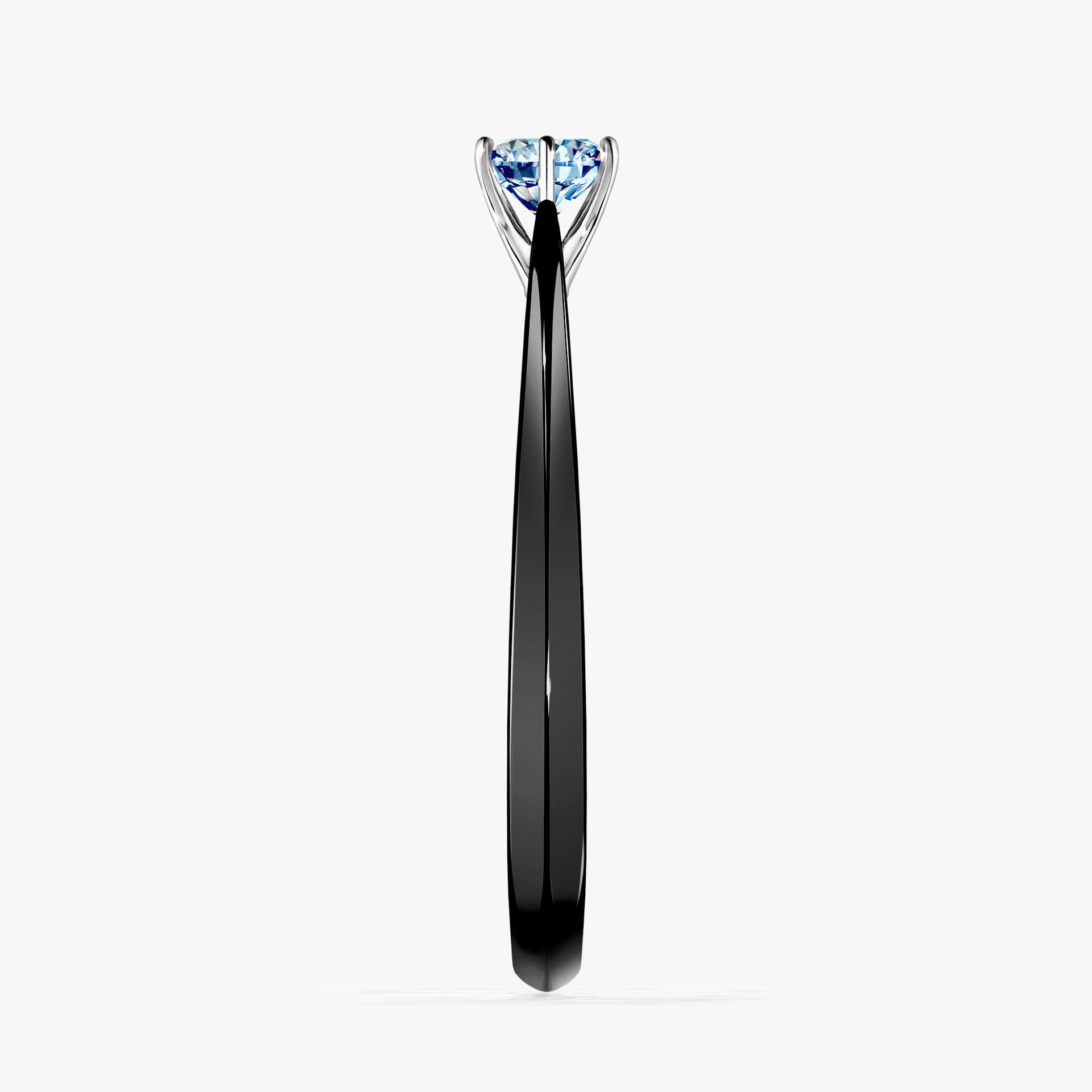 Pierscionek zareczynowy z diamentem niebieski 025 CT z czarnego zlota my love 03