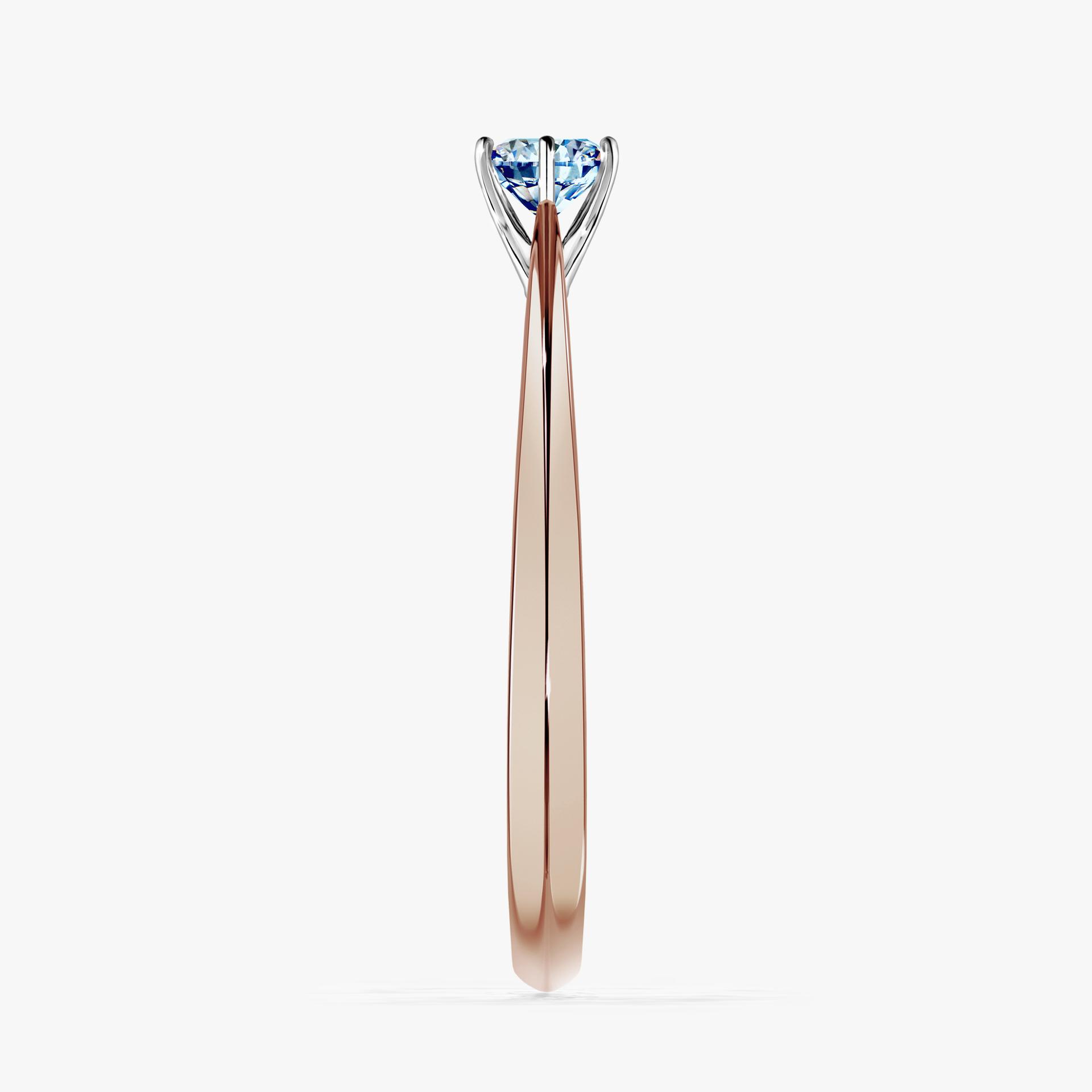 Pierscionek zareczynowy z diamentem niebieski 025 CT z rozowego zlota my love 03