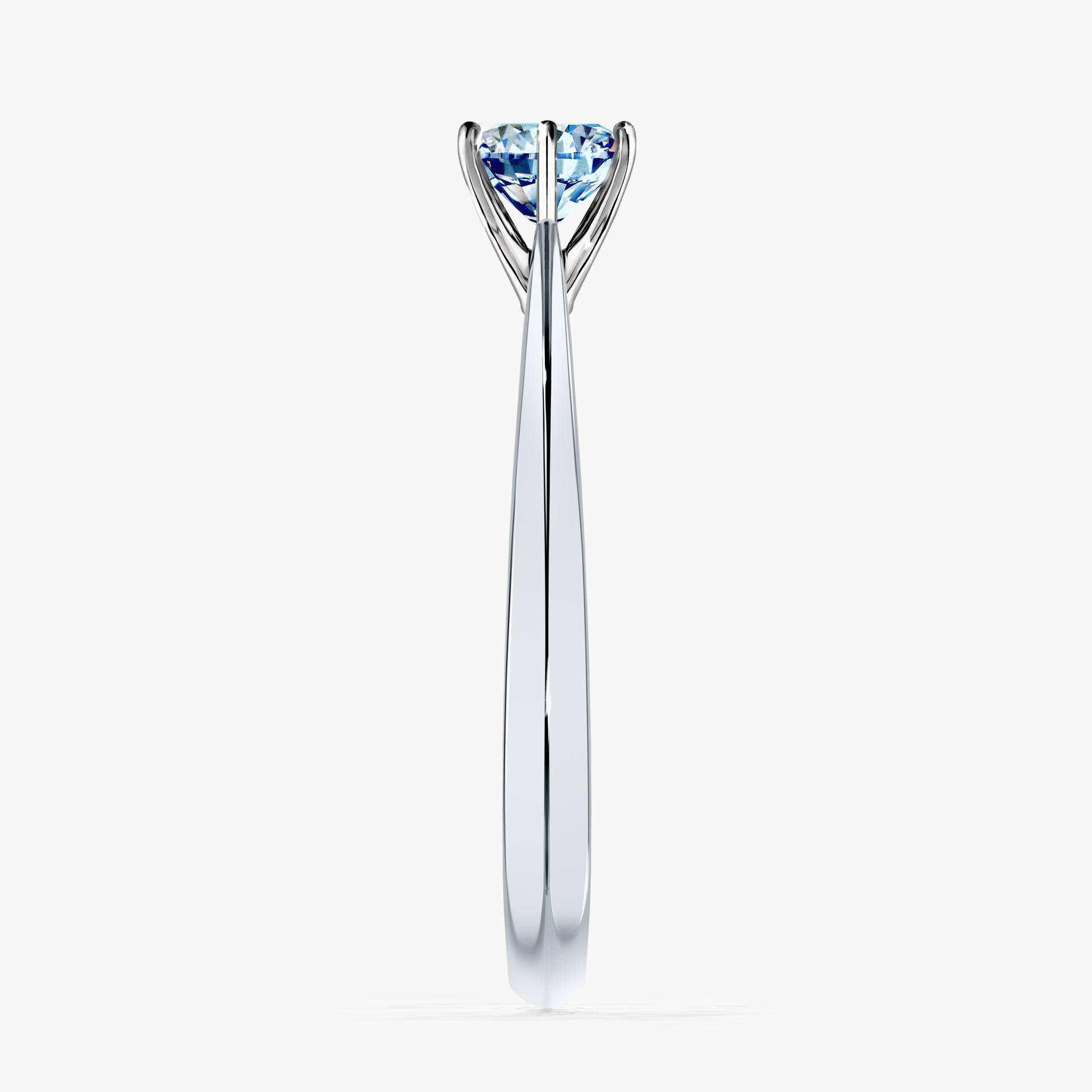 Pierscionek zareczynowy z diamentem niebieski 050 CT z bialego zlota my love 03