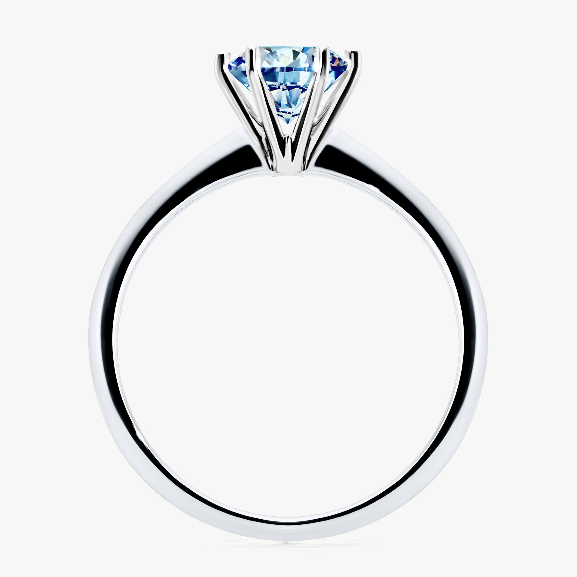 Pierscionek zareczynowy z diamentem niebieski 100 CT z bialego zlota my love 02