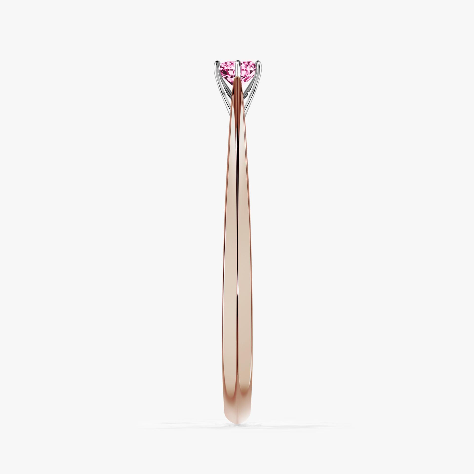 Pierscionek zareczynowy z diamentem rozowy 010 CT z rozowego zlota my love 03
