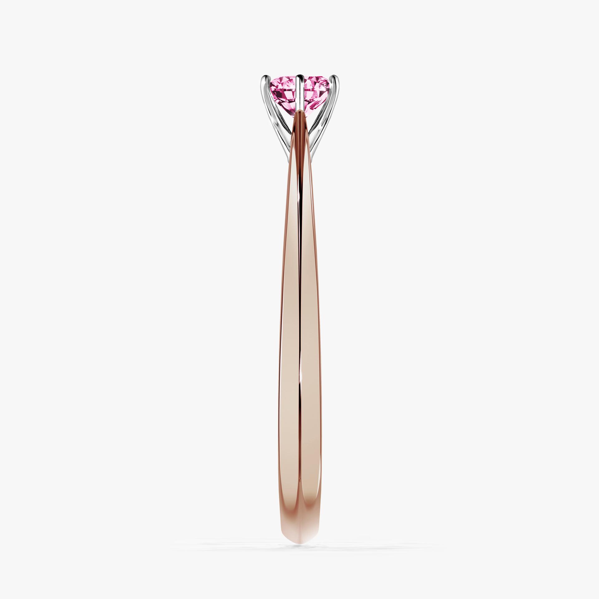 Pierscionek zareczynowy z diamentem rozowy 025 CT z rozowego zlota my love 03