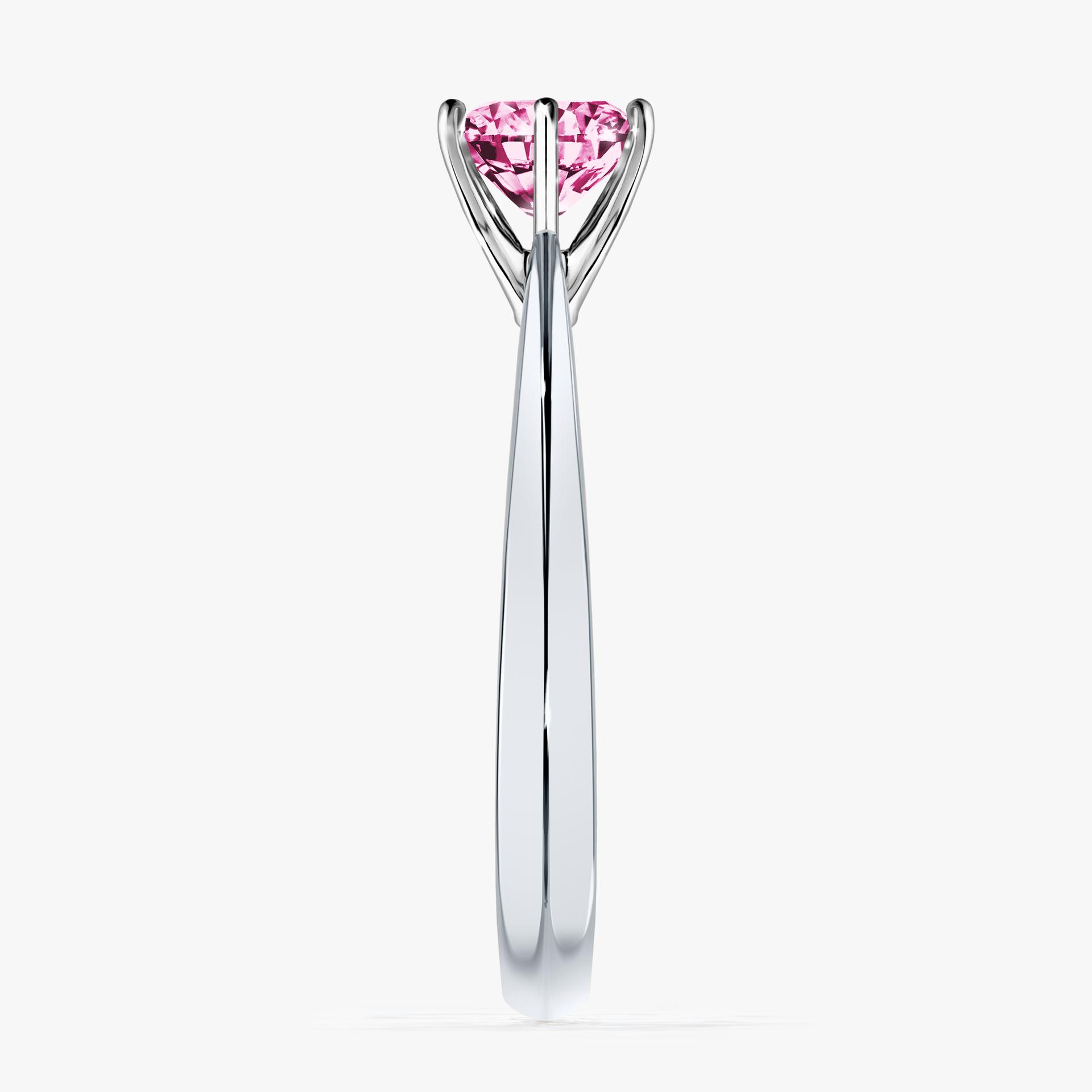 Pierscionek zareczynowy z diamentem rozowym 080 CT z bialego zlota my love 03